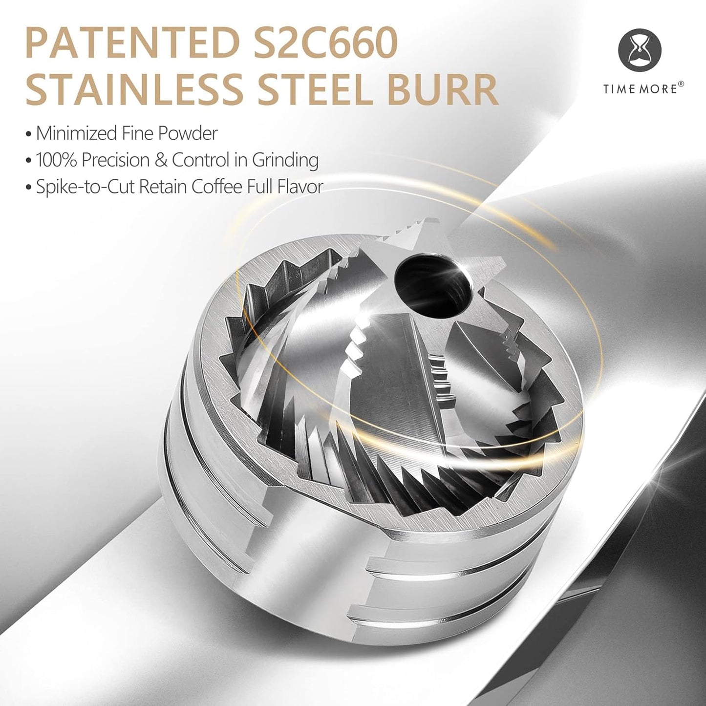 Chestnut C3S Manual Coffee Grinder TIMEMORE, Hand Coffee Grinder with Adjustable Grind Setting, Stainless Steel S2C Conical Burr Coffee Grinder, for Espresso to French Press Black