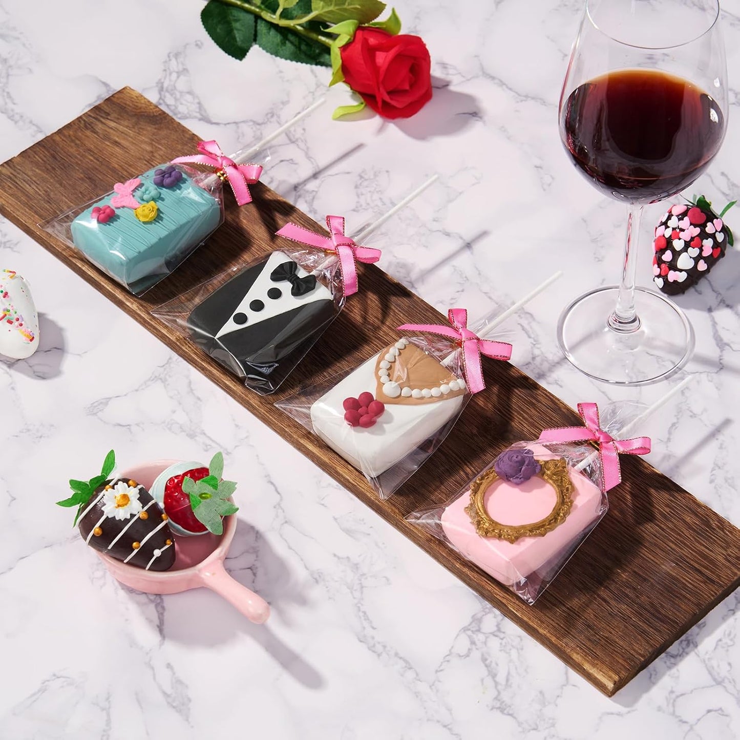 200 Pcs 4x6 Inch Clear Rice Krispie Treat Bags - Rice Kit Cakesicle Bags for Marshmallow, Macaron Pop, Candy, Apple Cookies, Cake Ore Pop Packaging (Individually Wrapped)