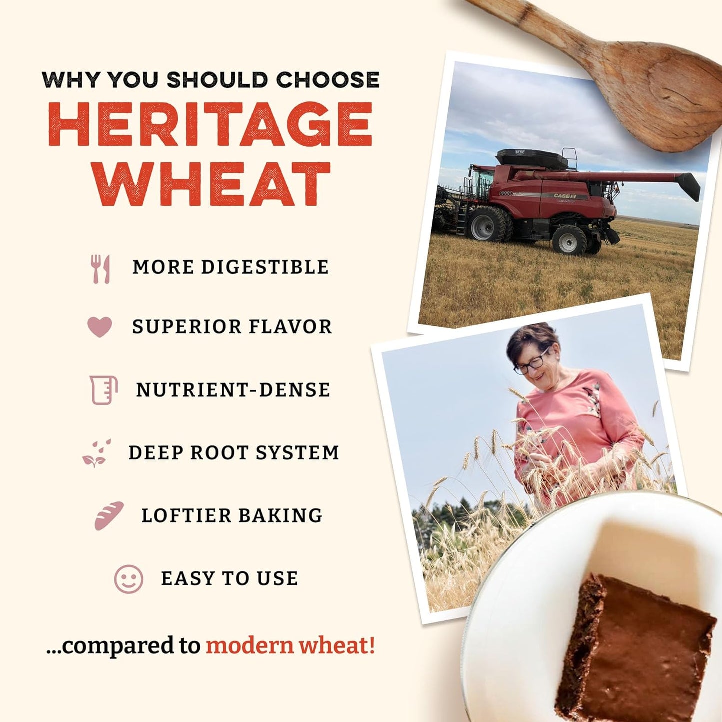 Sunrise Flour Mill USDA Organic Heritage Whole Wheat Pastry Flour - 2 lbs | Great for Gluten Sensitive People | Easier to Digest with Less Bloating | No Bleaching or Bromating | Zero Additives