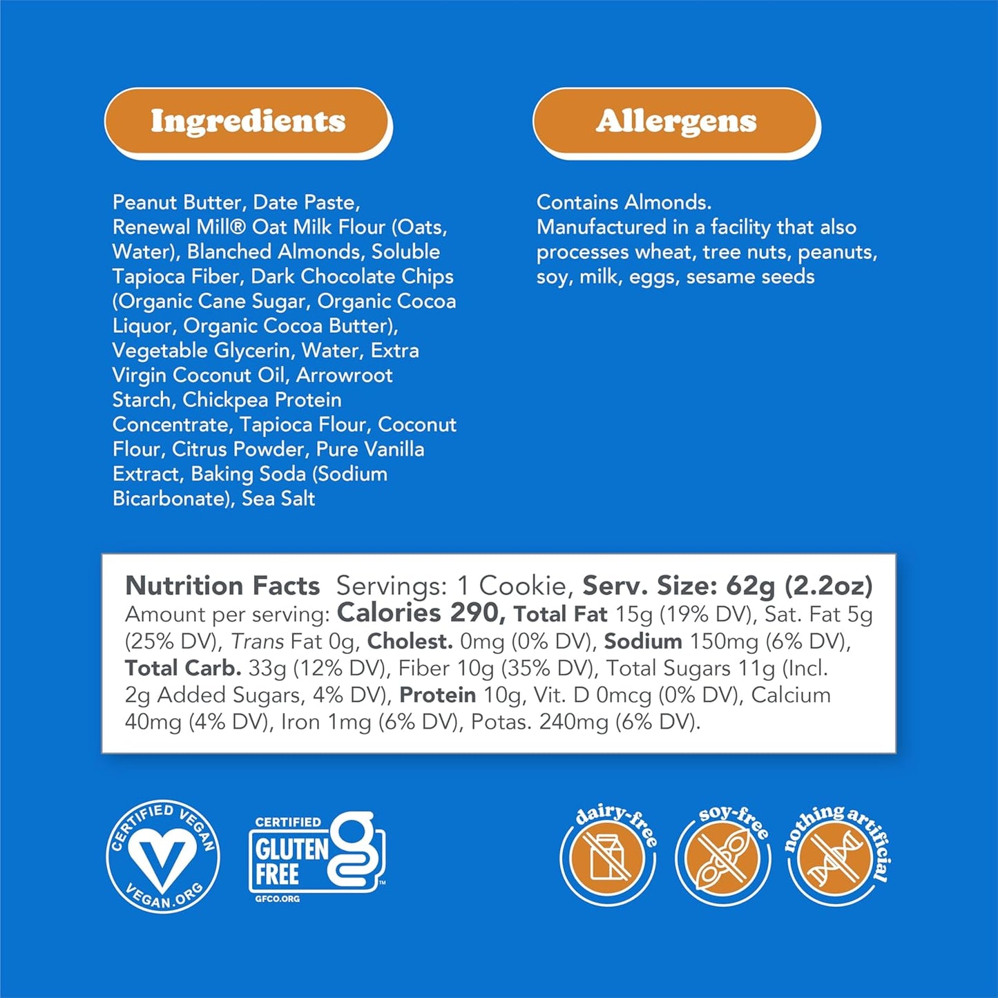 Love + Chew Superfood Soft Baked Cookies, Chocolate Lover Variety, Plant Based Cookie Made With Almonds and Dark Chocolate for Kids and Adults, Vegan Snacks, Gluten Free, Paleo, Non GMO, 12 Pack