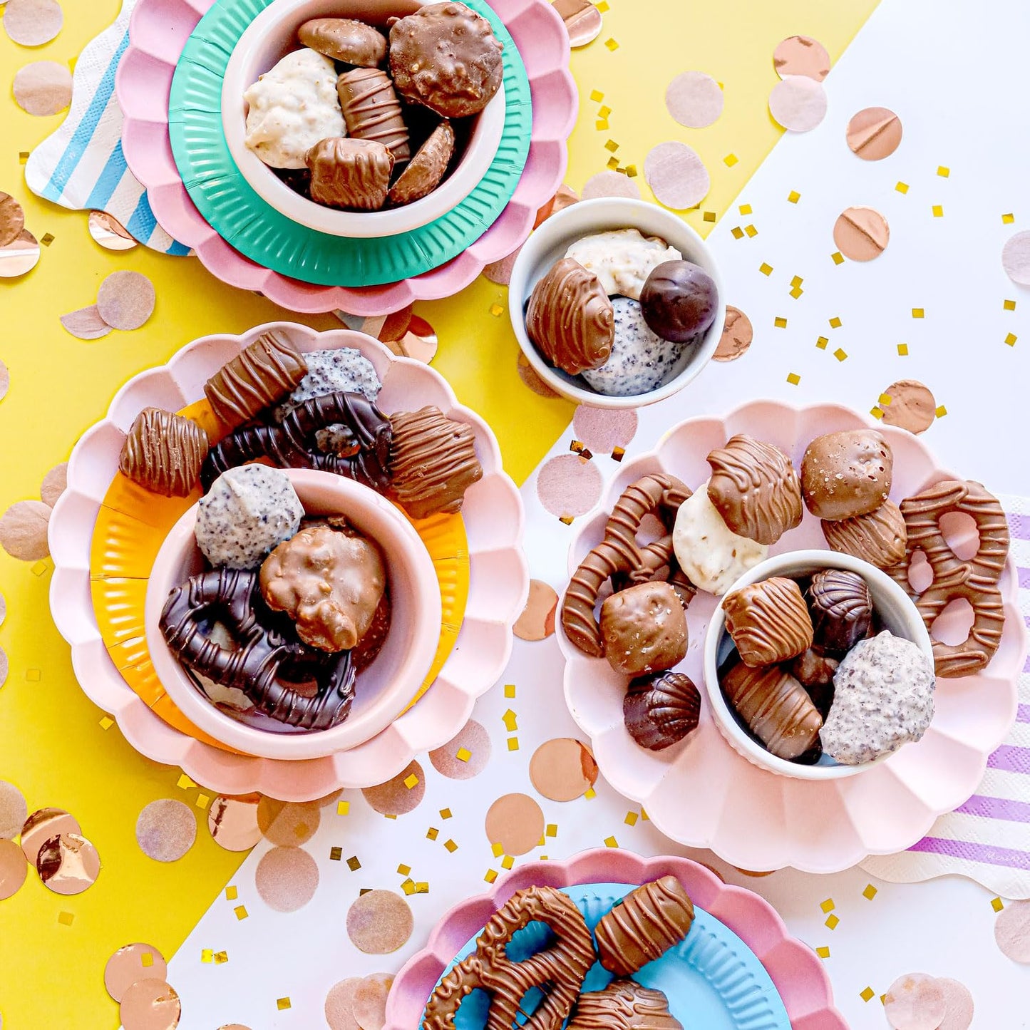 BONNIE AND POP - Birthday Food Gift Basket, Happy Birthday Chocolate, Birthday Gift Box, Food Birthday Gifts for Women and Men, Birthday Treats, Prime Snack Gift Arrangements, Bonnie and Pop