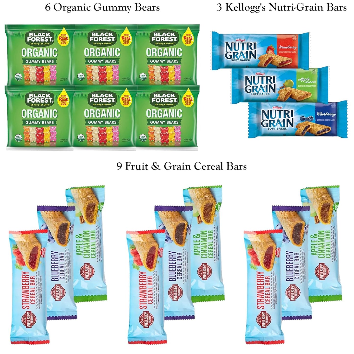 Foxy Fane 90-Count Holiday Gift Box - 90 Healthy Snacks & Treats - Perfect Variety Pack for Easter - Great for Family, Friends & Office