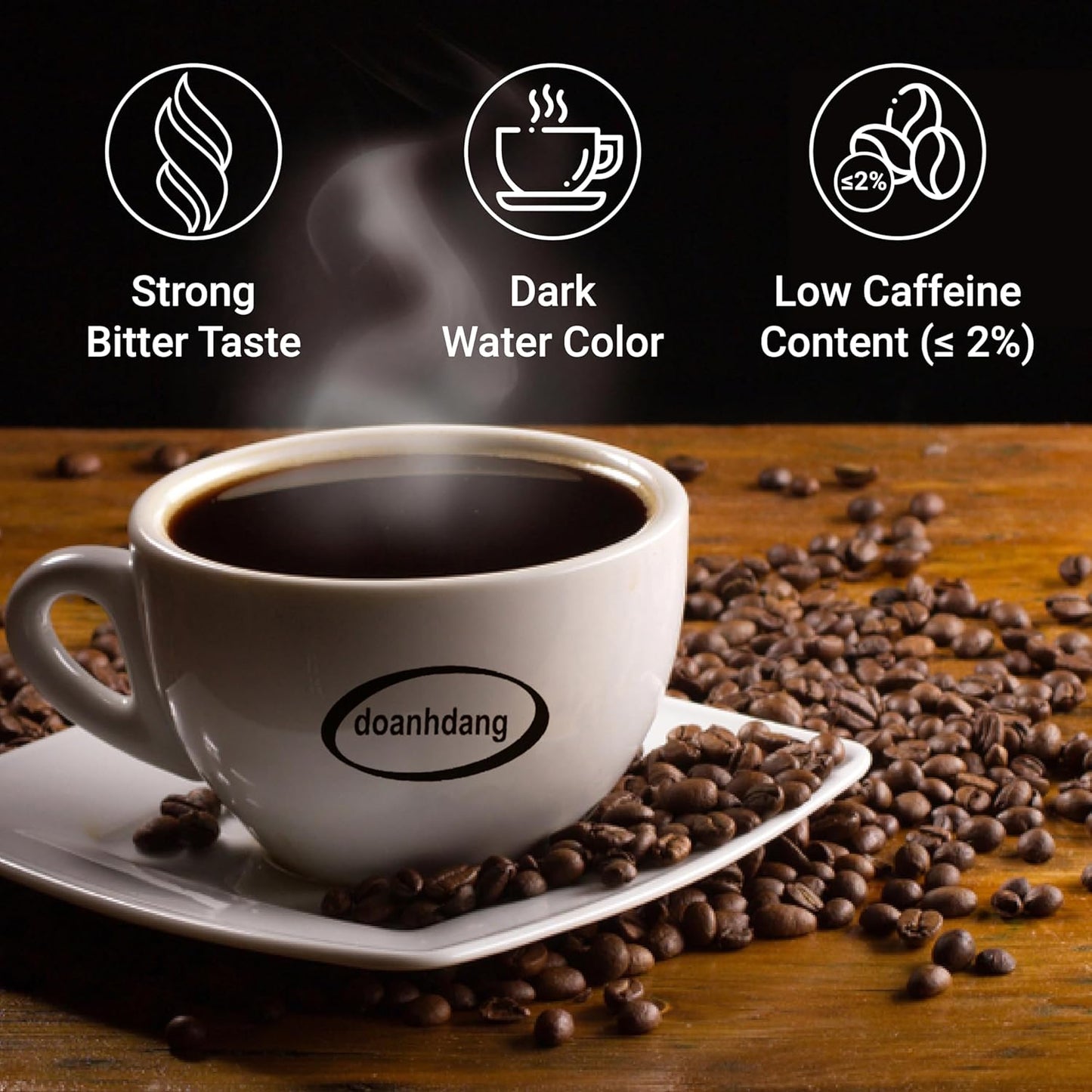 doanhdang - 17.6 Oz Premium Culi Ground Bean Coffee, 100% Culi Peaberry Medium Roast, Rich Flavor for Espresso Shot and Brew, Origin from Vietnam, Ground Med Roast Beans