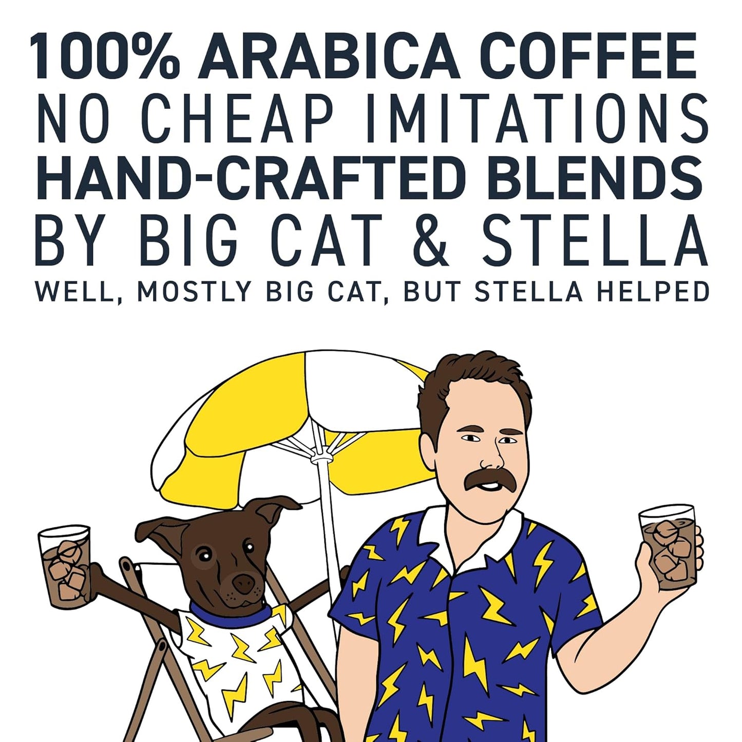 Stella Blue Cold Brew Coffee Bags, Electric Ave Blend, Dark Roast Ground Coffee, Smooth, Bold and Refreshing 100% Arabica, 6 Brew Packets, Makes 24 Cups, Rainforest Alliance Certified