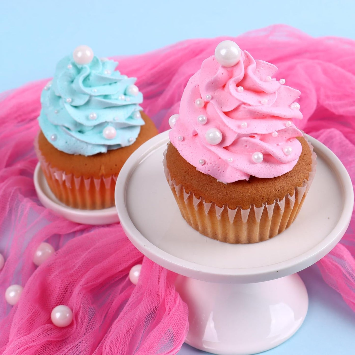 White Pearls Sprinkles for Cake Decorating 3.5 Ounces, Edible Sugar Candy Cupcake Topper, Cookies, Ice Cream Toppings Cake Decorations for Wedding Party Anniversary