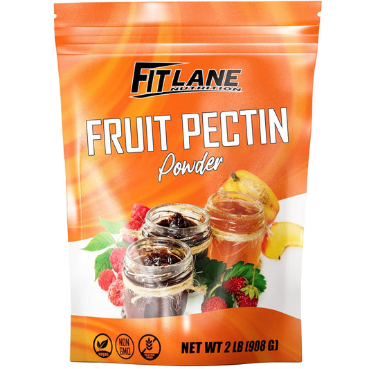 Fruit Pectin Powder 2 lbs - For Canning Jams and Jellies - Natural, Vegan and NON-GMO - Premium Bulk Ingredient Mix - Great for Apple Pie Filling - By Fit Lane Nutrition - Value Size Bag