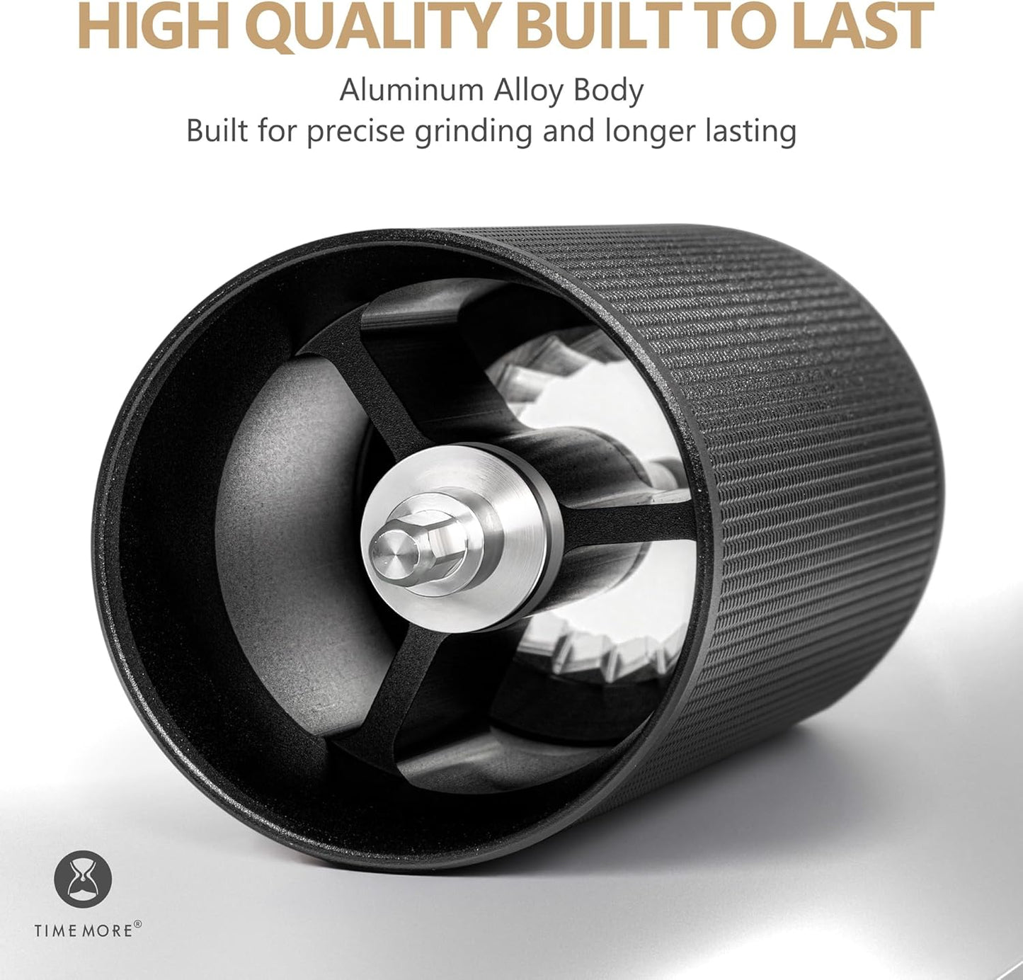 TIMEMORE Chestnut C3S MAX Manual Coffee Grinder Stainless Steel S2C Conical Burr Coffee Grinder, Capacity 35g Hand Coffee Grinder with Foldable Handle, Adjustable Grind Setting for Espresso, Black