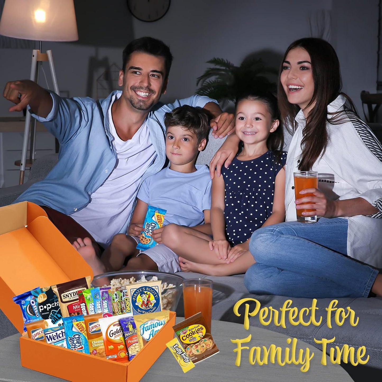 Snack Box Variety Pack (100 Count) - Bulk Snacks Variety Pack for Adults, Kids and Teens with Chips, Cookies & Bars - Care Package for College Students, Travel, Office & Birthdays