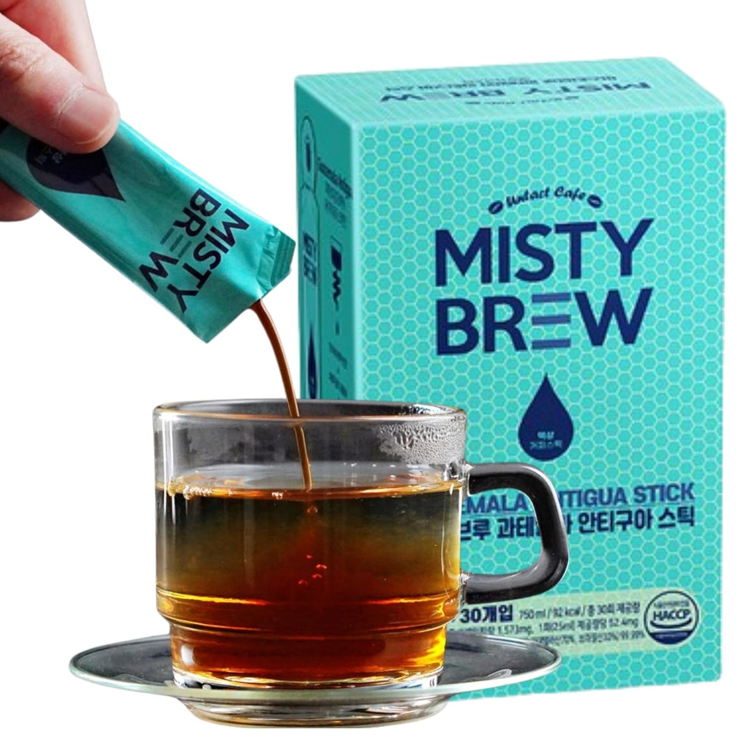 Cold Brew Coffee Concentrate liquid, Single Serve Coffee Sticks, MistyBrew, Imported from Korea,Premium coffee (30 sticks, Antigua)