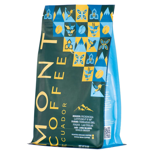 Mont Coffee Ecuador | Pichincha Region | 100% Arabica | Limited Deluxe Coffee | Medium Roast | Premium | Fresh Roast | Sourced Directly from Our Farms | Latitude 0.0'00"
