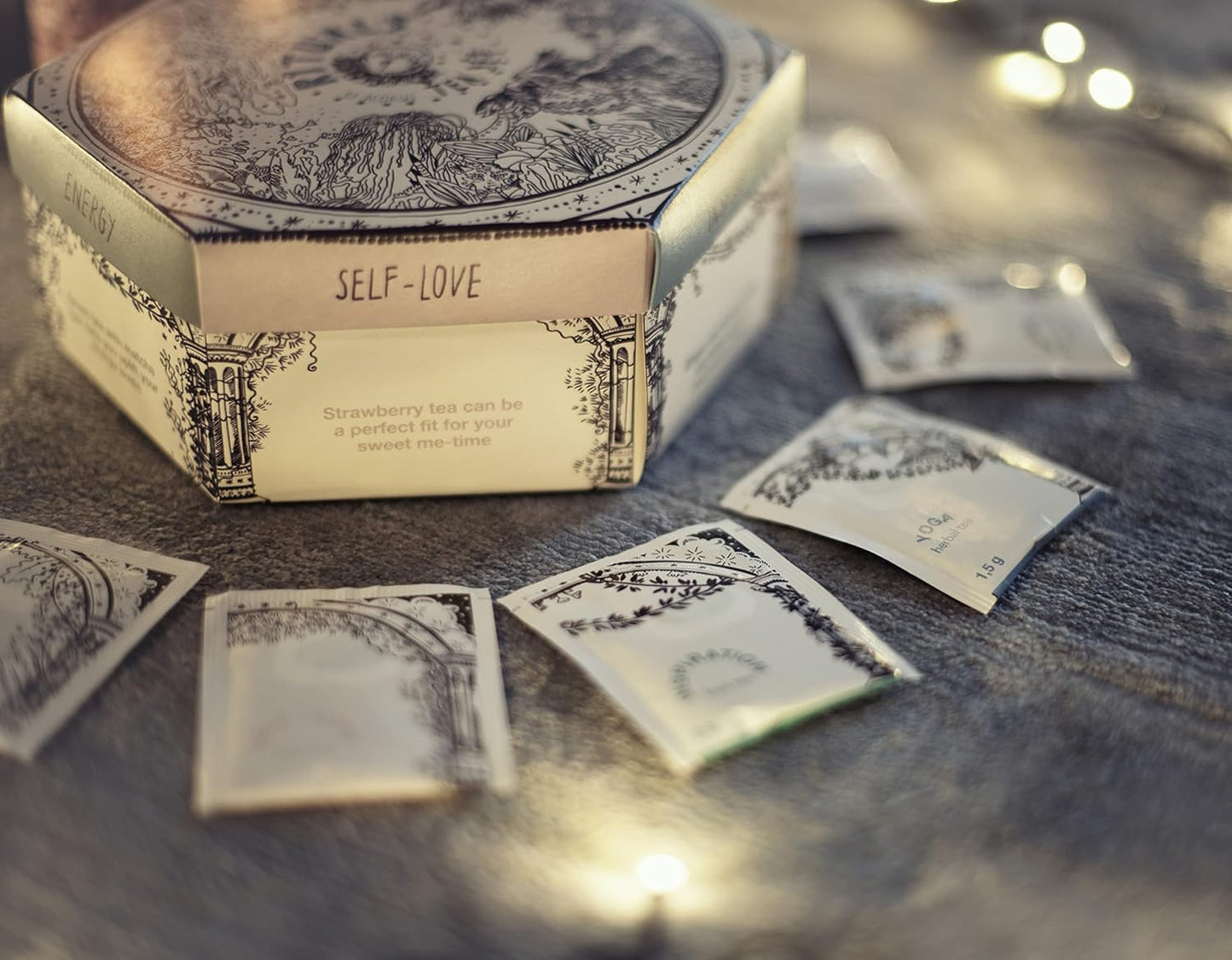 ACORUS Rituals Tea Set - Natural Fruit and Herbal Variety Pack, Tea Gift Set of 6 Different Teas, Sampler of 60 Bags Individually Wrapped