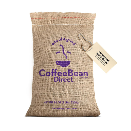 Coffee Bean Direct Unroasted Kona Blend, 5 Pound (Pack of 1)