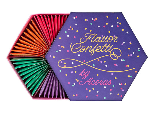 ACORUS | Flavor Confetti Tea Assortment | Natural Fruit and Herbal Tea Gift Set | Celebrate with 6 Different Flavors | Large Selection Tea Set | Tea Box For Various Occasions - 60 Tea Bags
