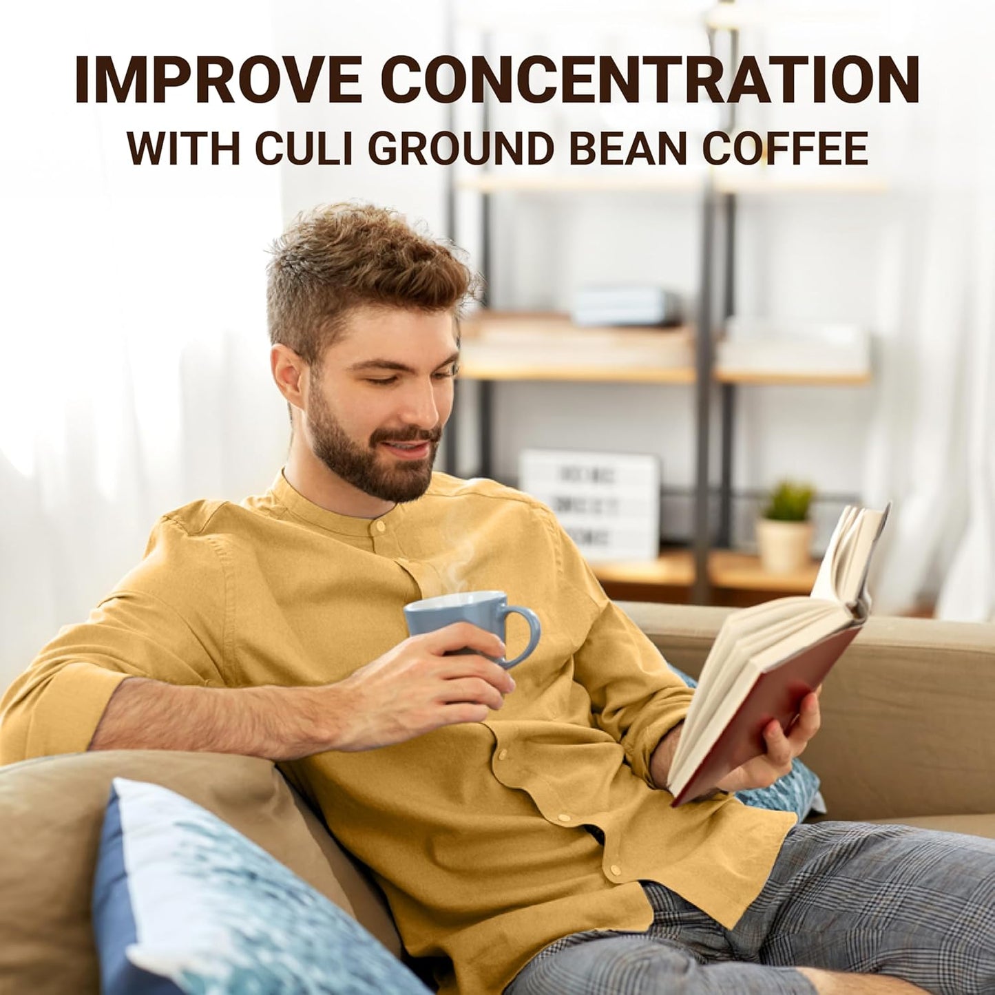 doanhdang - 17.6 Oz Premium Culi Ground Bean Coffee, 100% Culi Peaberry Medium Roast, Rich Flavor for Espresso Shot and Brew, Origin from Vietnam, Ground Med Roast Beans