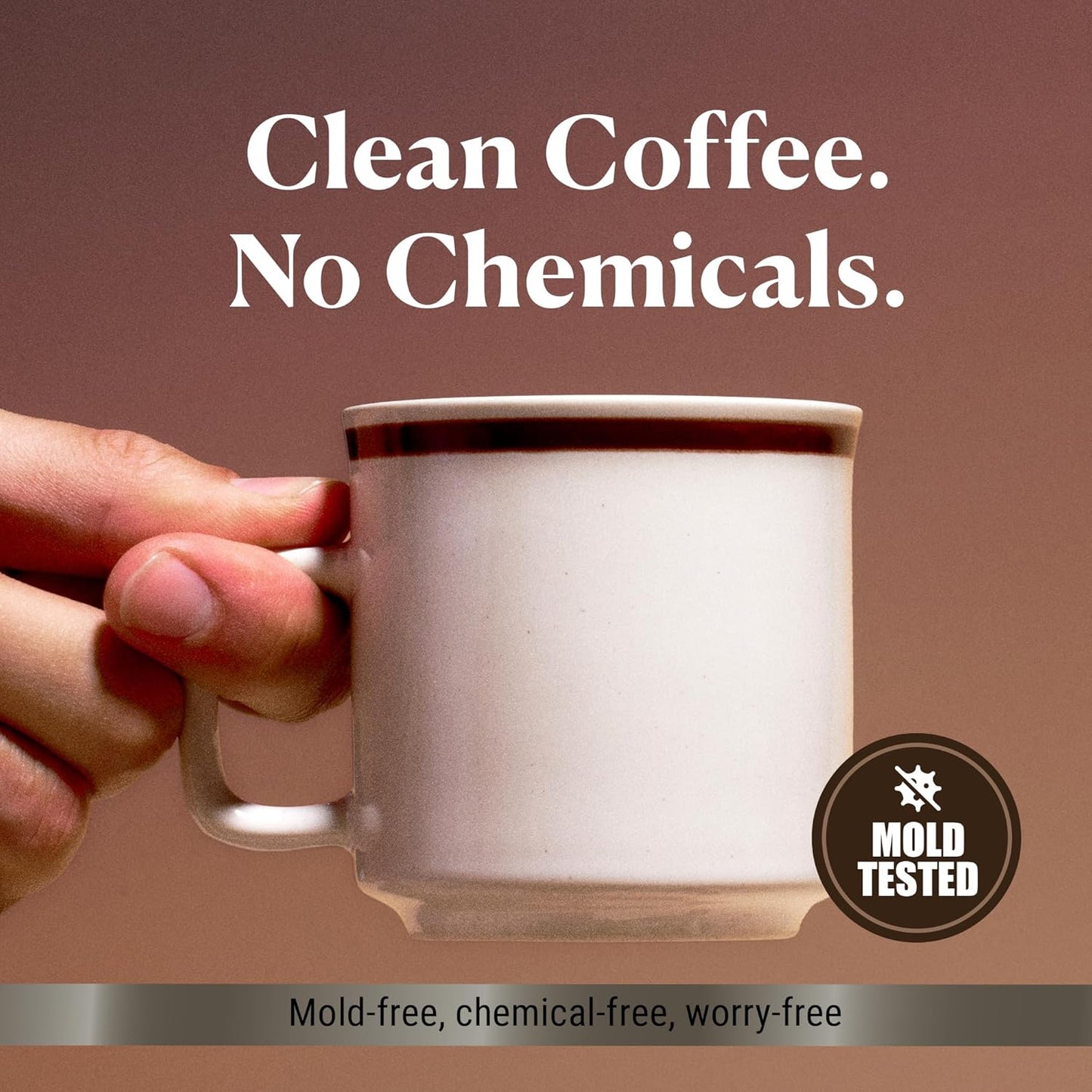 COFFREE Organic Instant Coffee Packets - 75% Half Caff Low Acid, Mold Free Coffee Made with Arabica Coffee Beans - Rich & Smooth Taste - Hot or Cold Single Serve Travel Packets 24 Pack Box