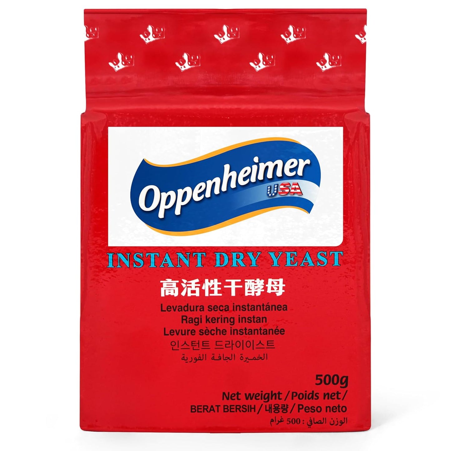 Instant Dry Yeast – 1.1 lb (500g) – Fast-Acting Yeast for Baking, Bread, Pizza Dough, and More, Kosher,