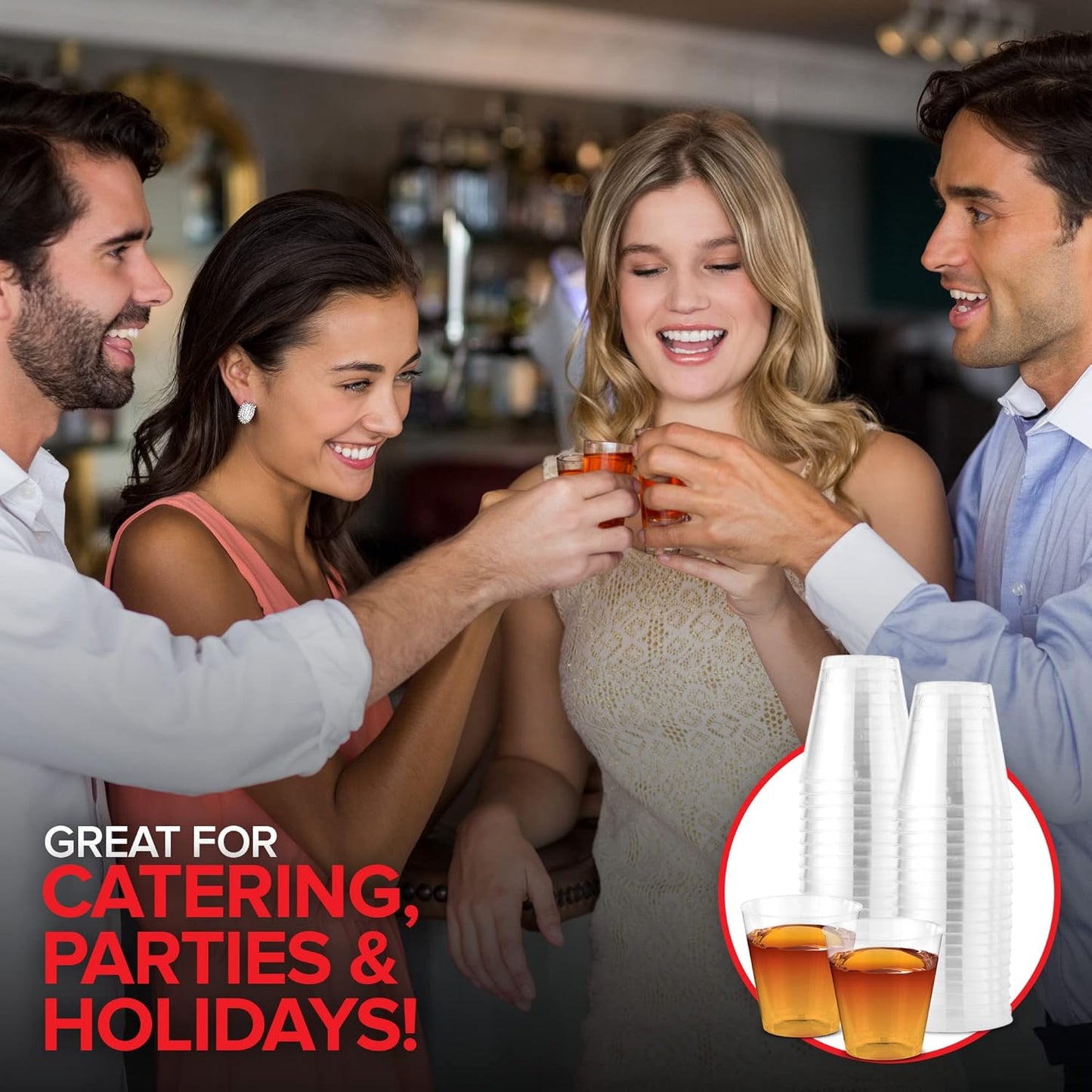 Stock Your Home 2 oz Shot Glasses - 2000 Mini Plastic Shot Glasses (2oz) Clear Disposable Cups for Jello Shots, Wine Tasting, Liquor, Whiskey, Pudding, Sample Cup for Halloween and Elegant Parties