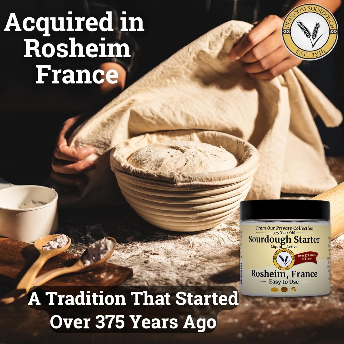 375 Year Old French Sourdough Starter | Heirloom Sourdough's Private Collection | Easy to follow instructions | Includes detailed instructions and recipe |