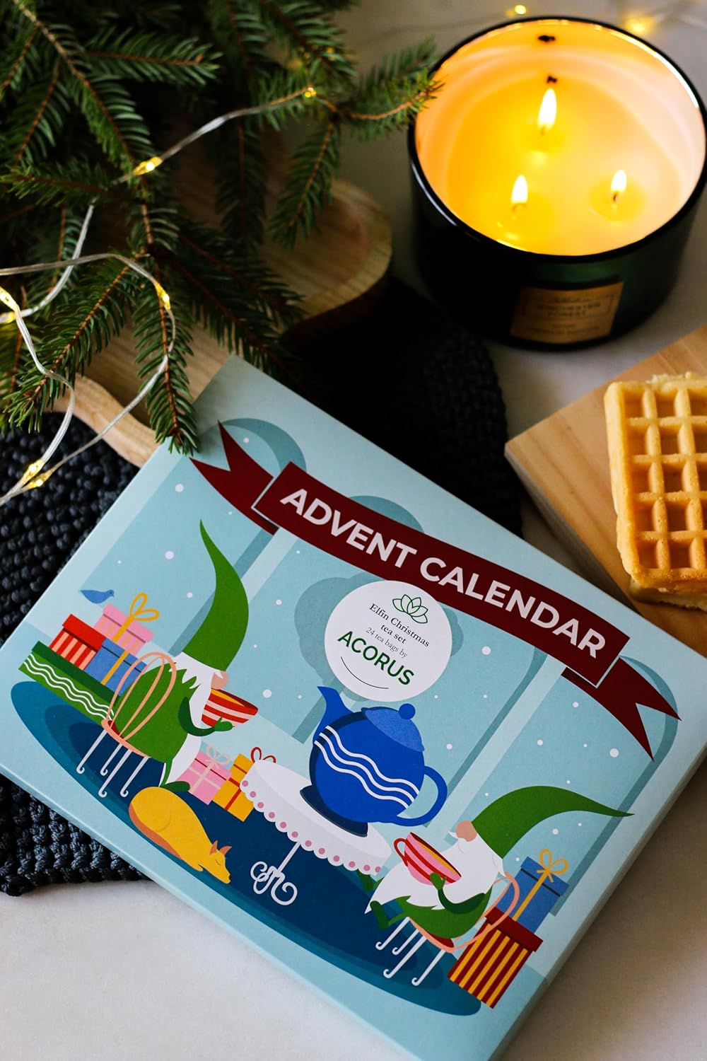 Tea Advent Calendar 2025 Elfin by Acorus - 8 Christmasy flavors – 24 tea bags For The Christmas Countdown - Gift Idea For Christmas - Limited Edition
