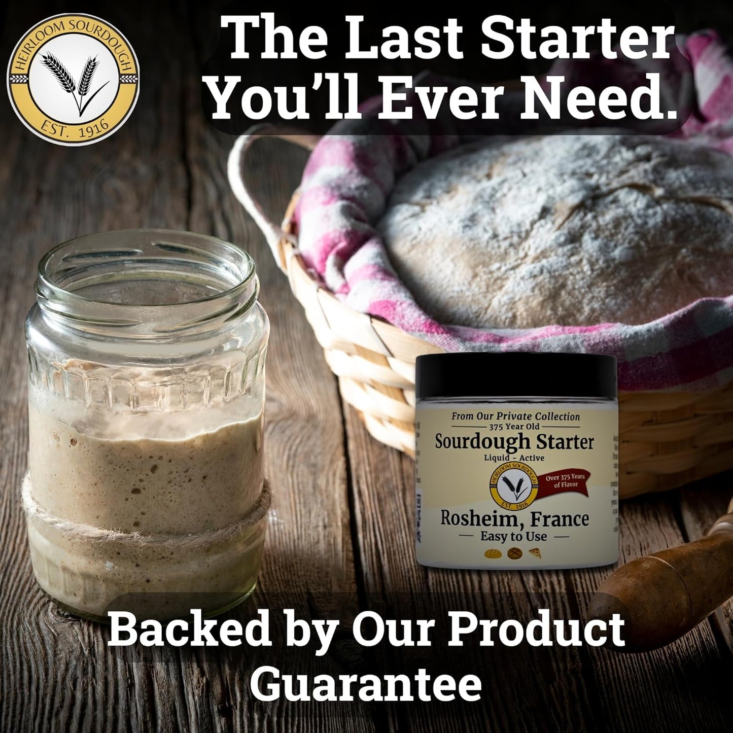 375 Year Old French Sourdough Starter | Heirloom Sourdough's Private Collection | Easy to follow instructions | Includes detailed instructions and recipe |