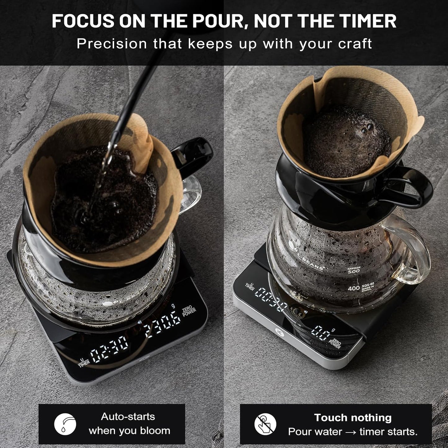 KitchenTour Coffee Scale with Timer (K122-S)