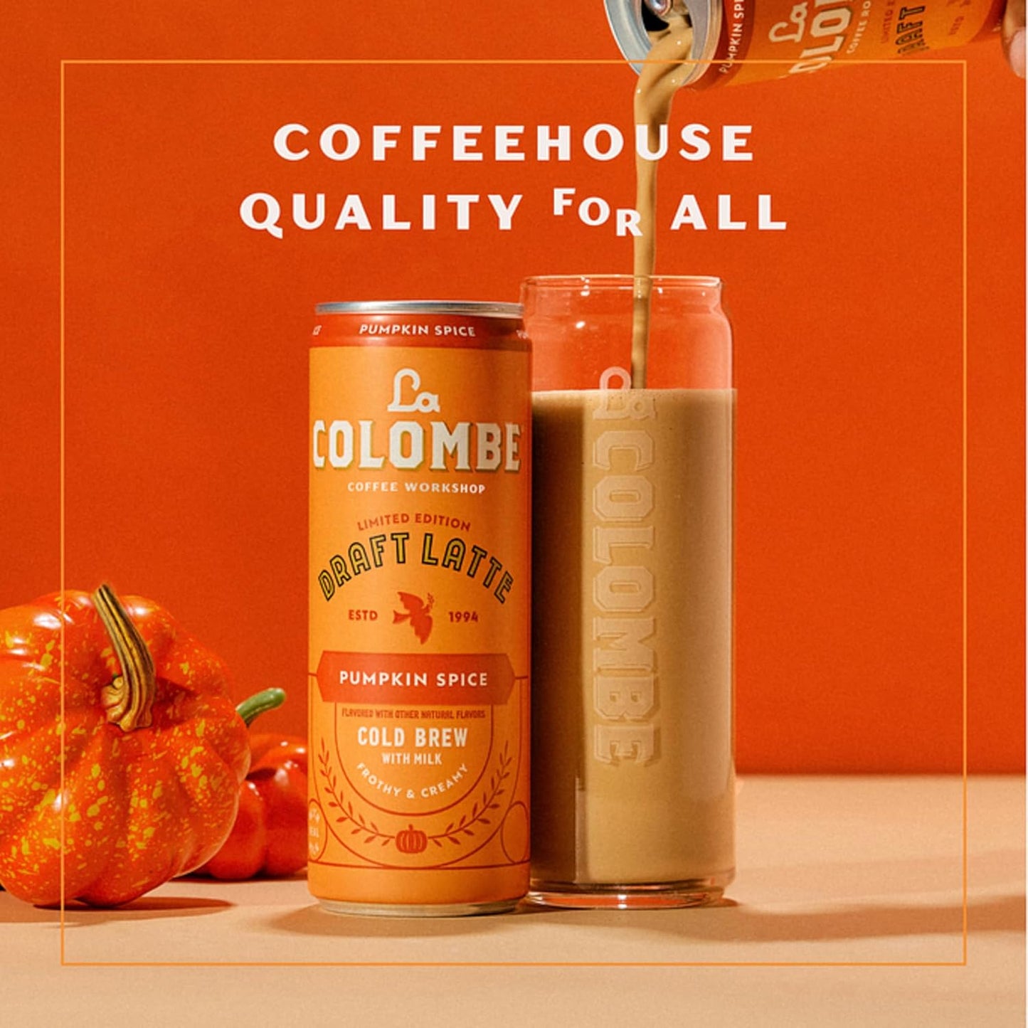La Colombe Coffee, Pumpkin Spice Latte, 11 fl oz Cans (Pack of 12)