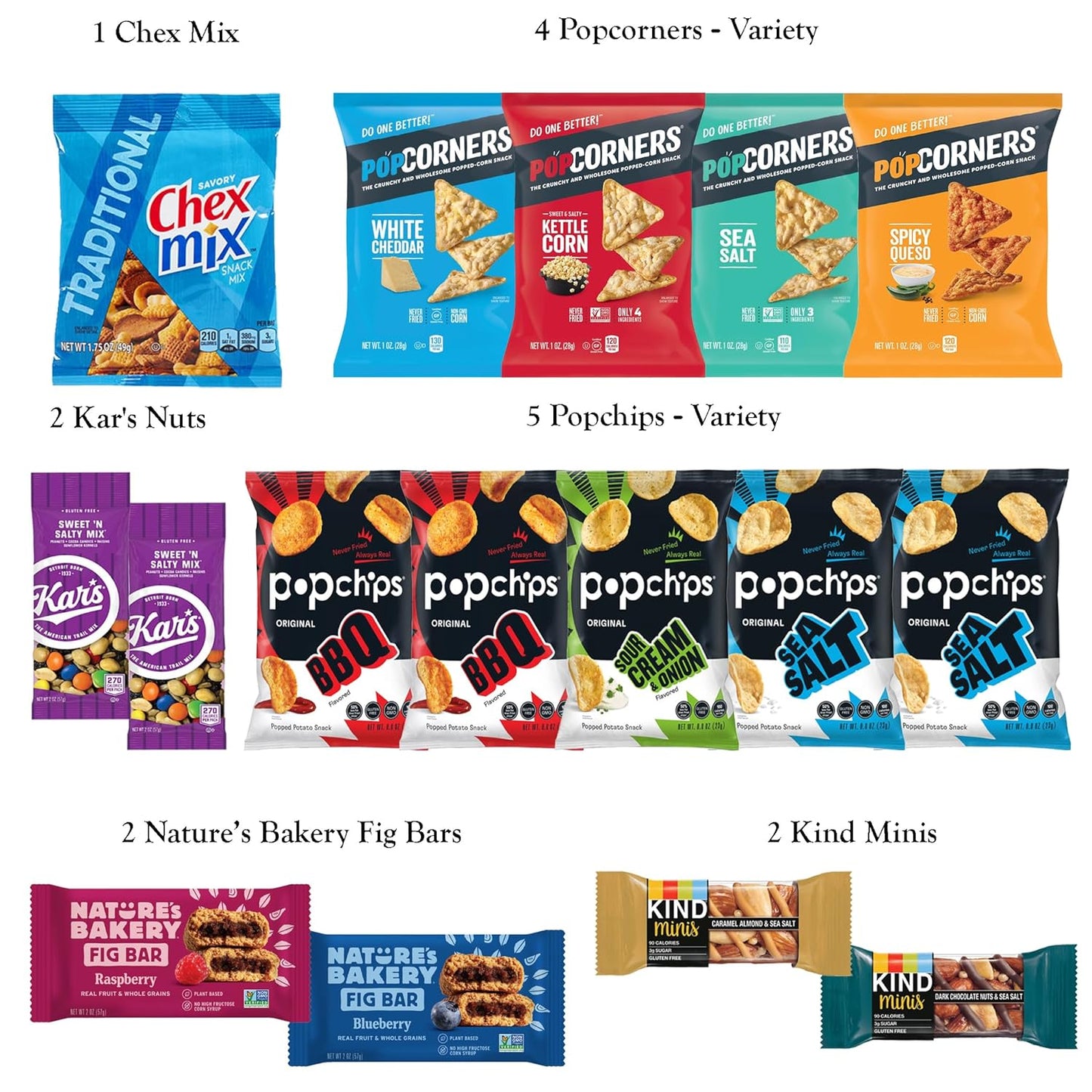 Foxy Fane 90-Count Holiday Gift Box - 90 Healthy Snacks & Treats - Perfect Variety Pack for Easter - Great for Family, Friends & Office
