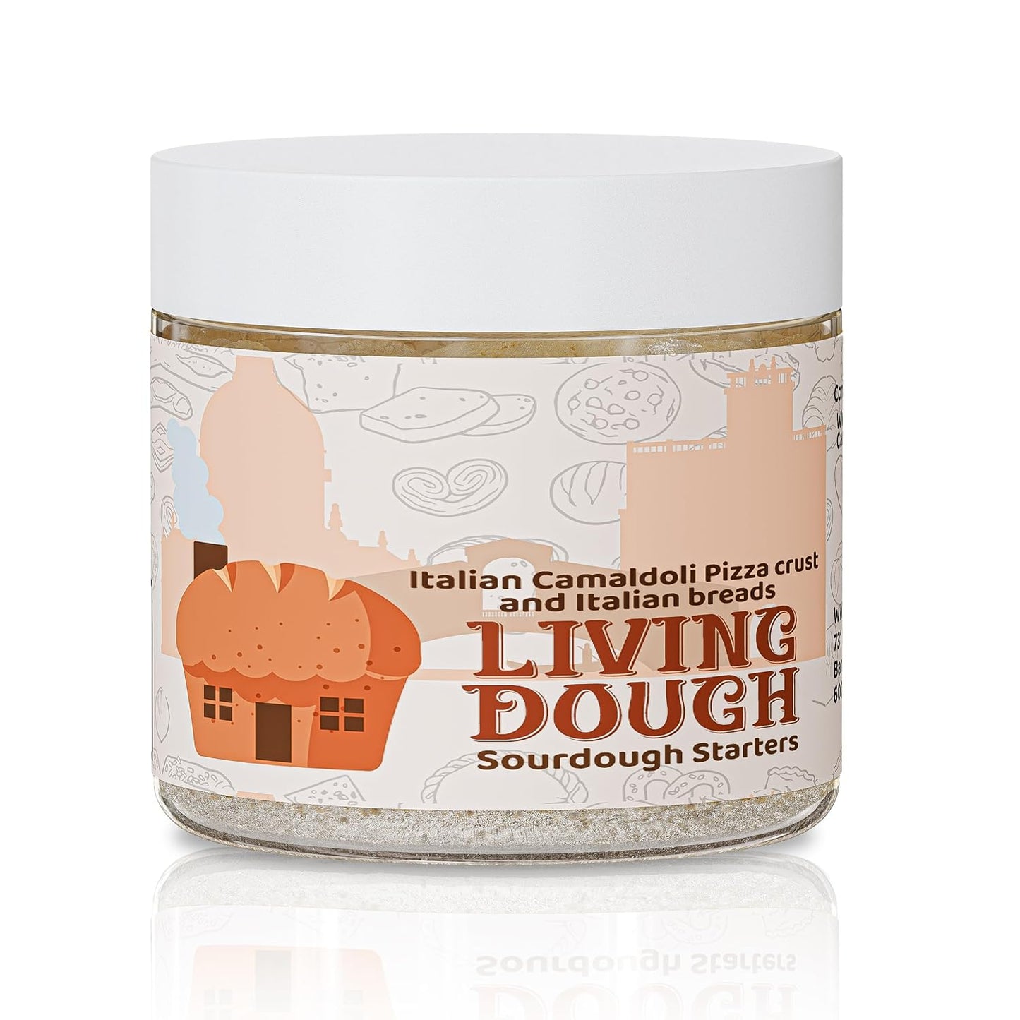 Living Dough - Italian Sourdough Starter Culture - Active & Live Organic Sourdough Starter for Baking - For Artisanal Bread, Pizza Dough, Waffles & More