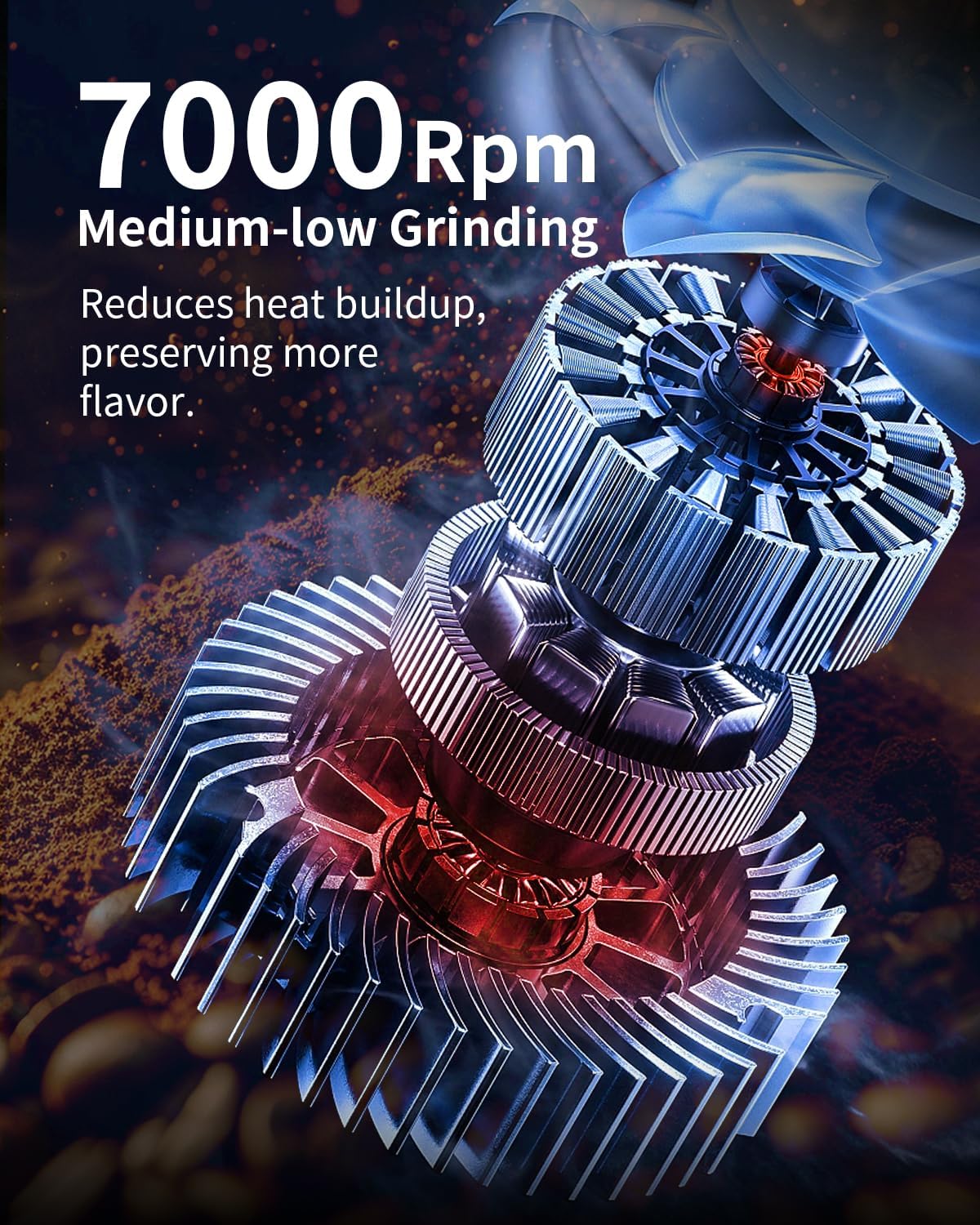 SHARDOR Electric Burr Coffee Bean Grinder for Home Use, 40 Grind Settings with 50-Second Adjustable Timer, One-Touch Espresso Grinder, Black