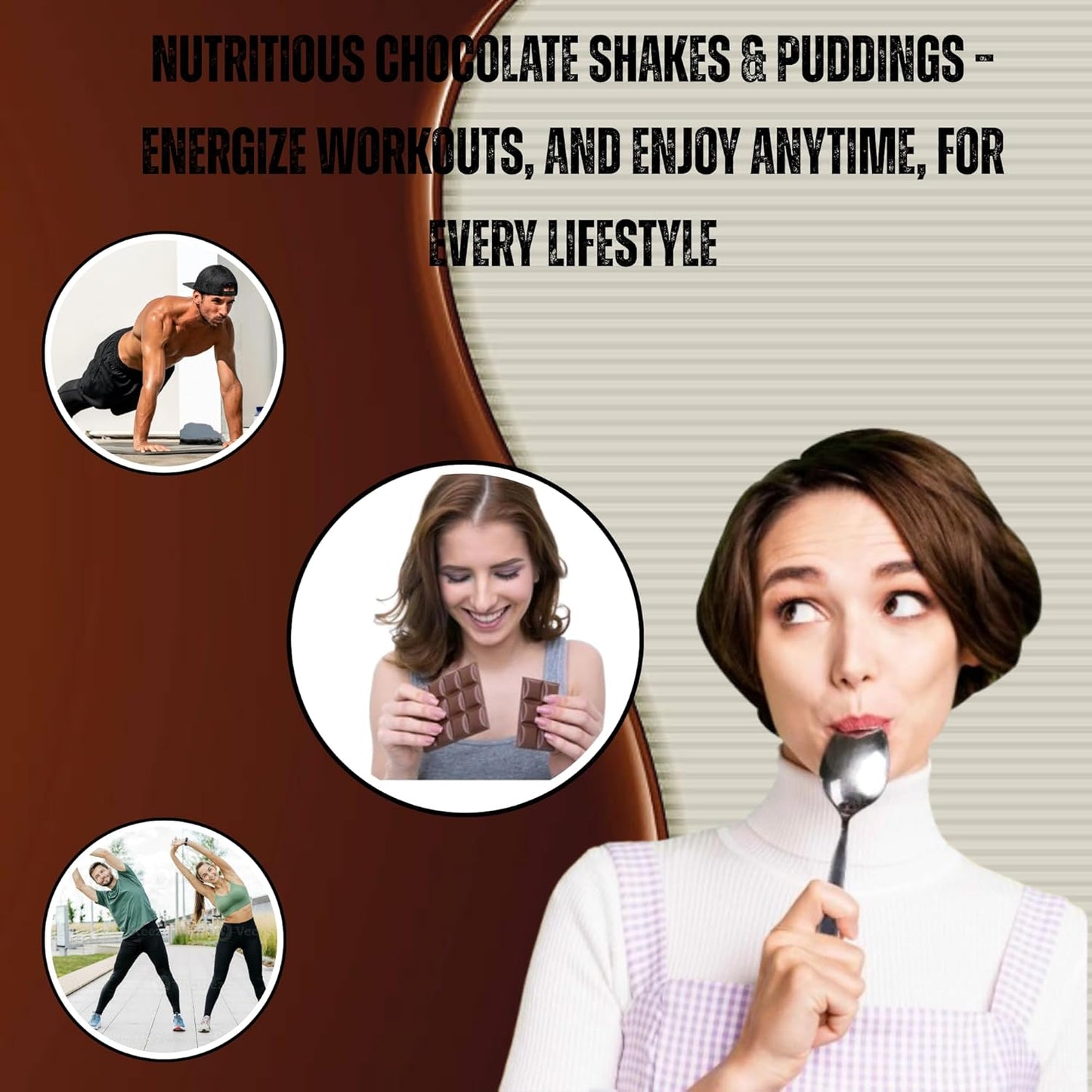 Creamy Chocolate Pudding & Shake Mix - High Protein - Low Calorie - Low Fat - Low Carb, Meal Replacement Shake – Control Hunger & Increase Energy - 15g Protein (7ct) / Box