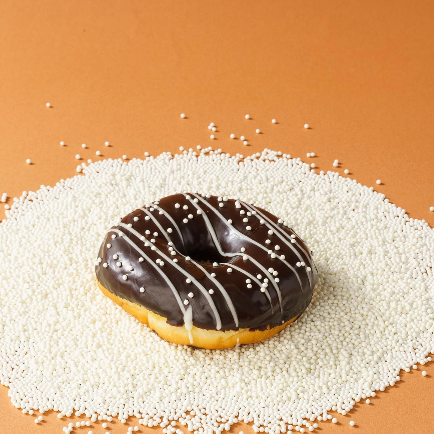 White Nonpareils Sprinkles, Sujoygar 4oz Edible Cake Sprinkles for Ice Cream Toppings Cupcake Chocolate Decoration, Wedding Party Cookies Baking Dessert Food Supplies