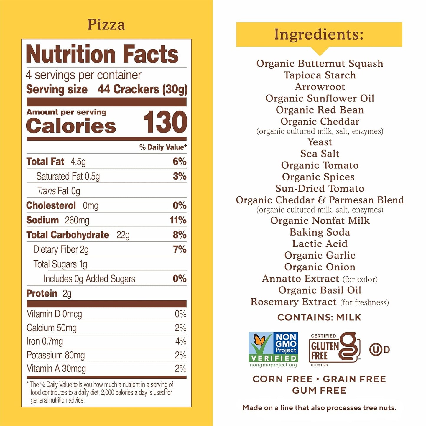 Simple Mills Pop Mmms Pizza Baked Snack Crackers, Gluten Free, 4 Ounce (Pack of 2)