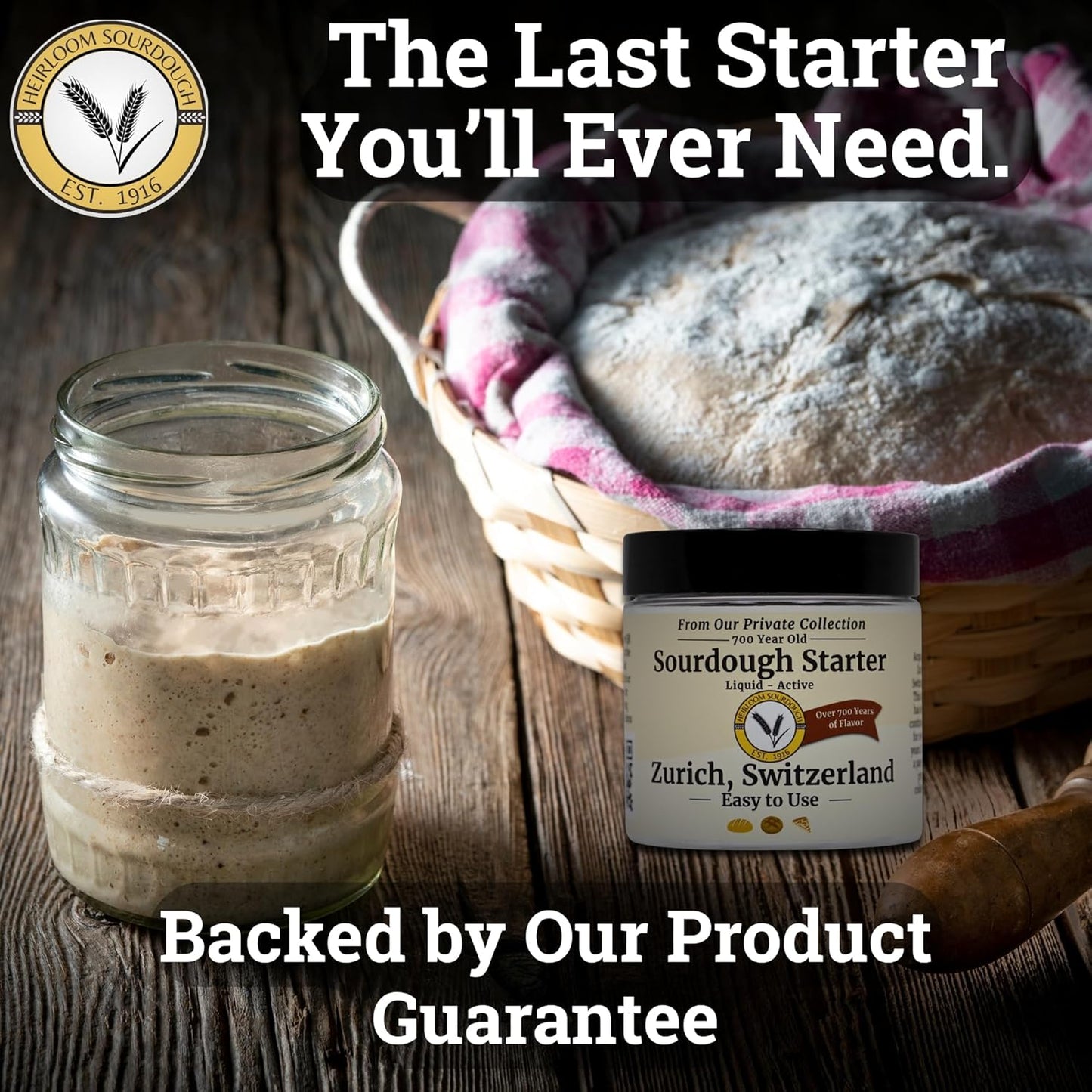 700 Year Old Swiss Sourdough Starter | Heirloom Sourdough's Private Collection | Easy to follow instructions | Includes detailed instructions and recipe |