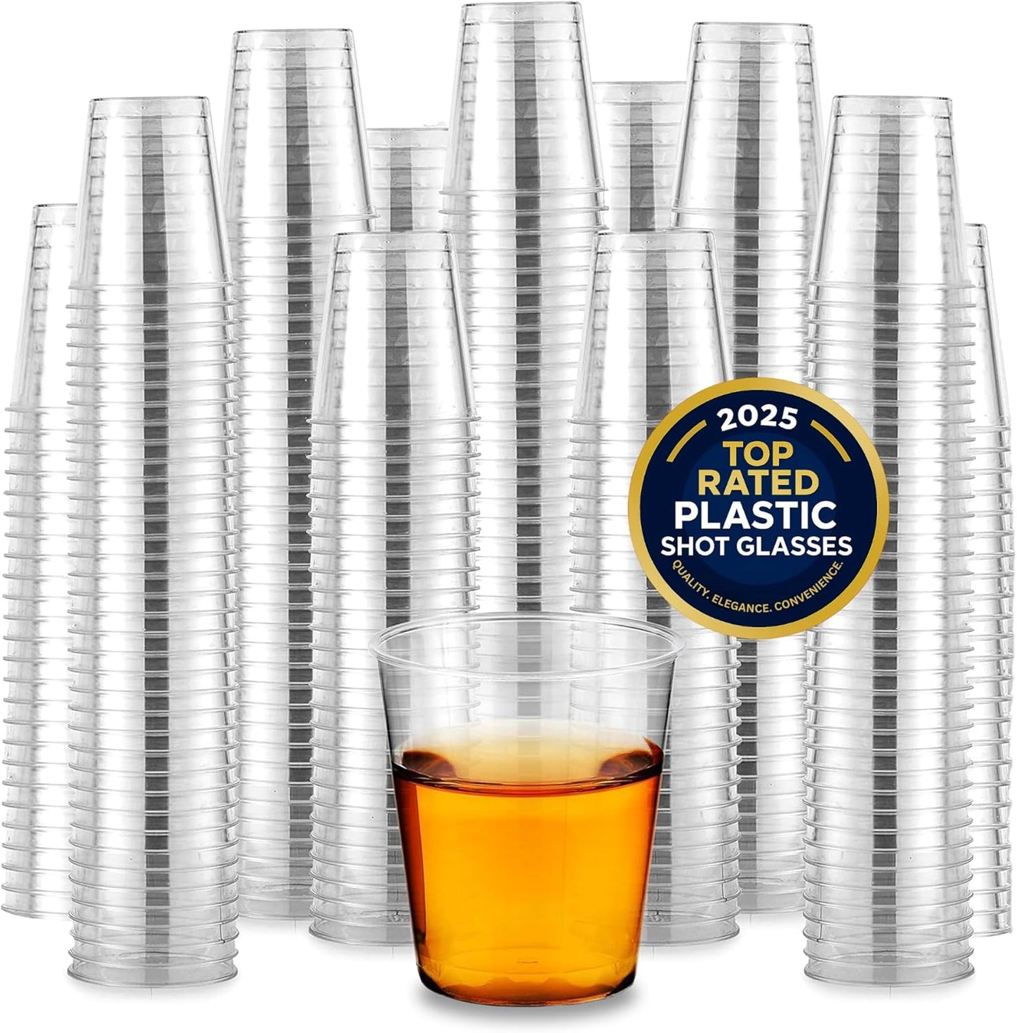 Stock Your Home 1.5 oz Shot Glasses (2000 Pack) - Clear Plastic Disposable Shot Cups for Jello Shots - Sample Cups for Food and Wine Tasting - Mini Party Cups for Condiments, Dipping Sauce, Holidays