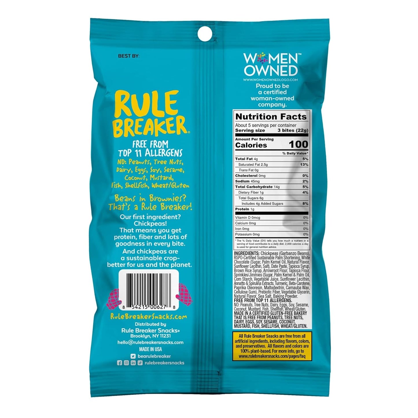 Rule Breaker Vegan & Gluten-Free Cookies | Birthday Cake Bites | Plant-Based, Dairy, Nut, Soy, Allergen Free, Kosher | Soft-Baked School Snacks for Kids and Adults (Pack of 12)