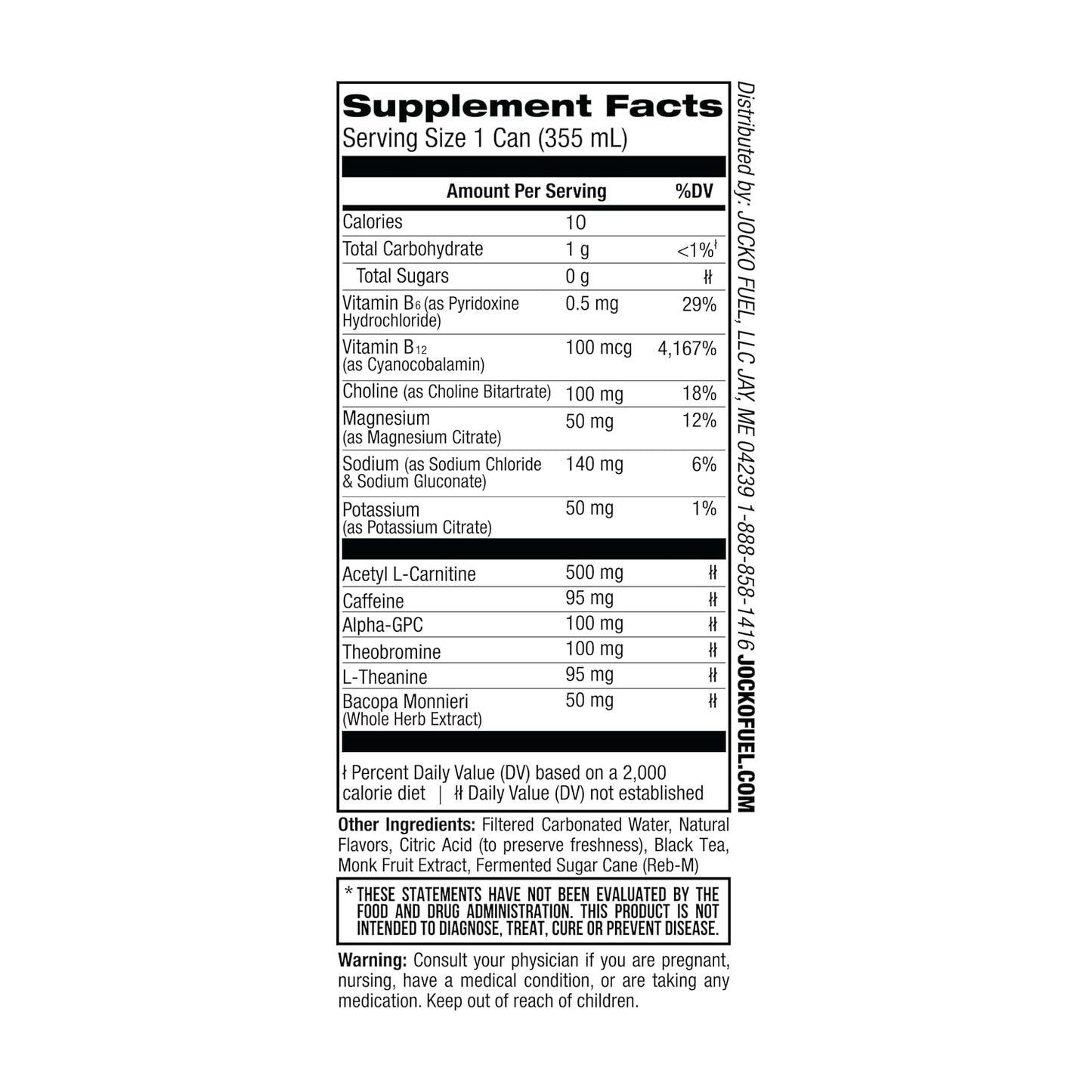 Jocko GO Energy Drink - Keto, Vitamin B12, Vitamin B6, Electrolytes, L Theanine, Magnesium- Energy Boost, Sugar Free Nootropic Monk Fruit Blend - 12 Pack (Iced Tea - Lemonade)