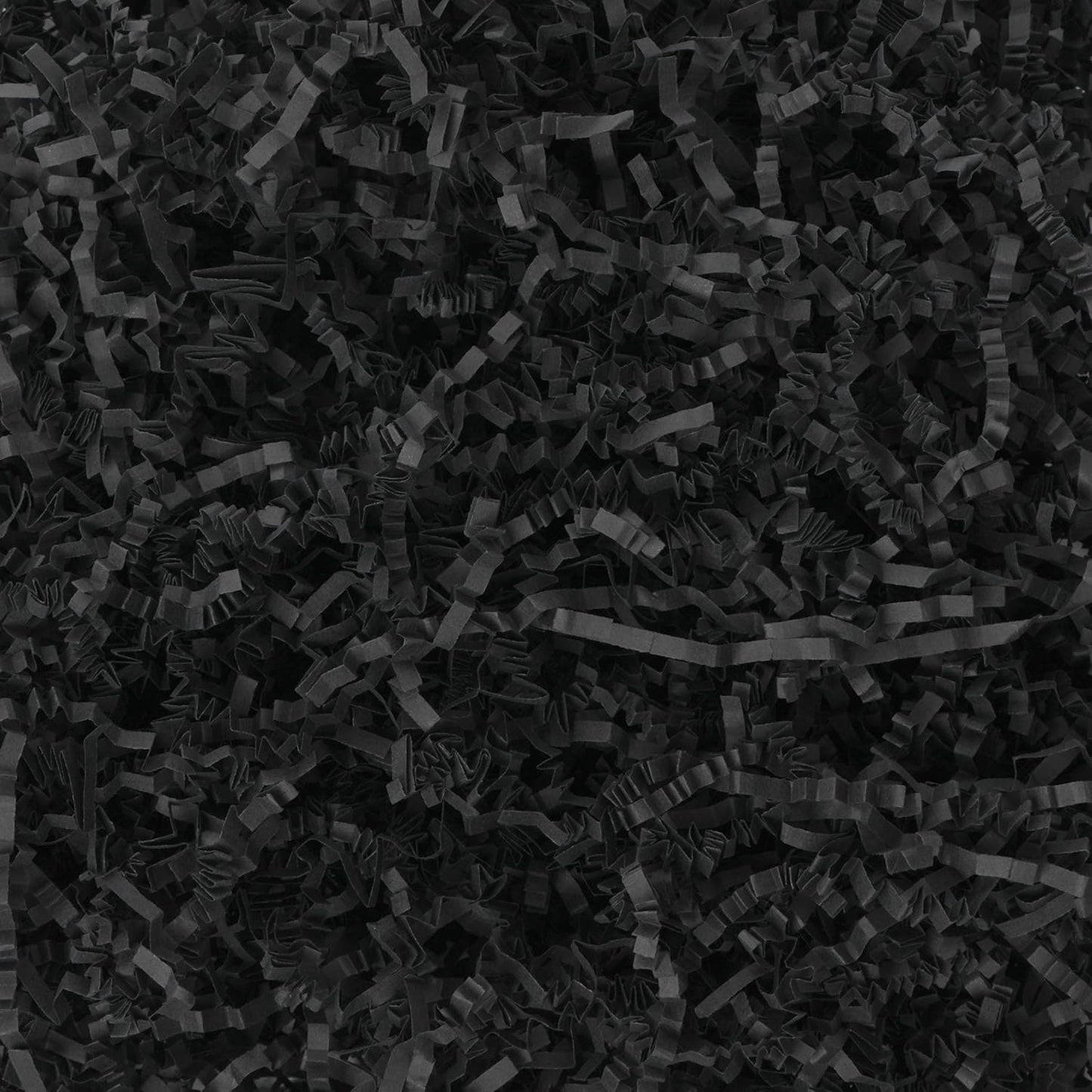LWWTBS Crinkle Cut Paper 7oz Shredded Packing Grass Cushion Paper for Gift Baskets Christmas Wedding Birthday Bridesmaid Engagement Craft Gift boxes Bags Filler (Black)