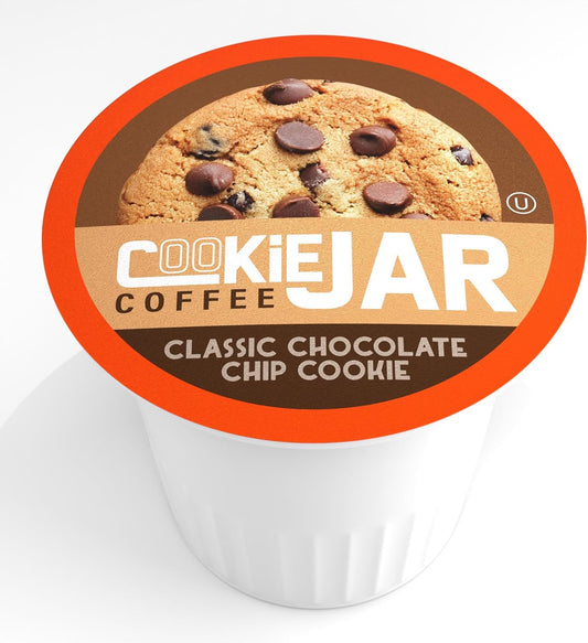 Cookie Jar Chocolate Chip Coffee Pods, 40 Single-Serve Pods, Compatible with Keurig K Cup Brewers, Convenient Brewing, Smooth Aroma