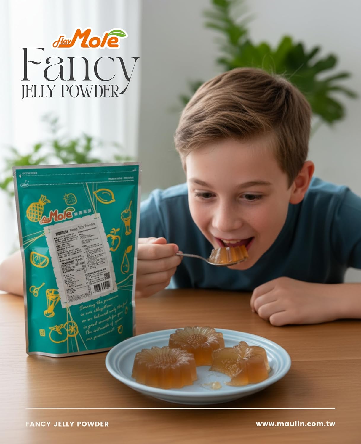 Flavmore Fancy Jelly Powder (2.2 lbs), Easy to Make Any Jelly (1:8 or 1:10 Ratio), Quick Cook & Chill – Perfect for Bubble Tea Jelly, Fruit Jelly & Tea-Based Desserts