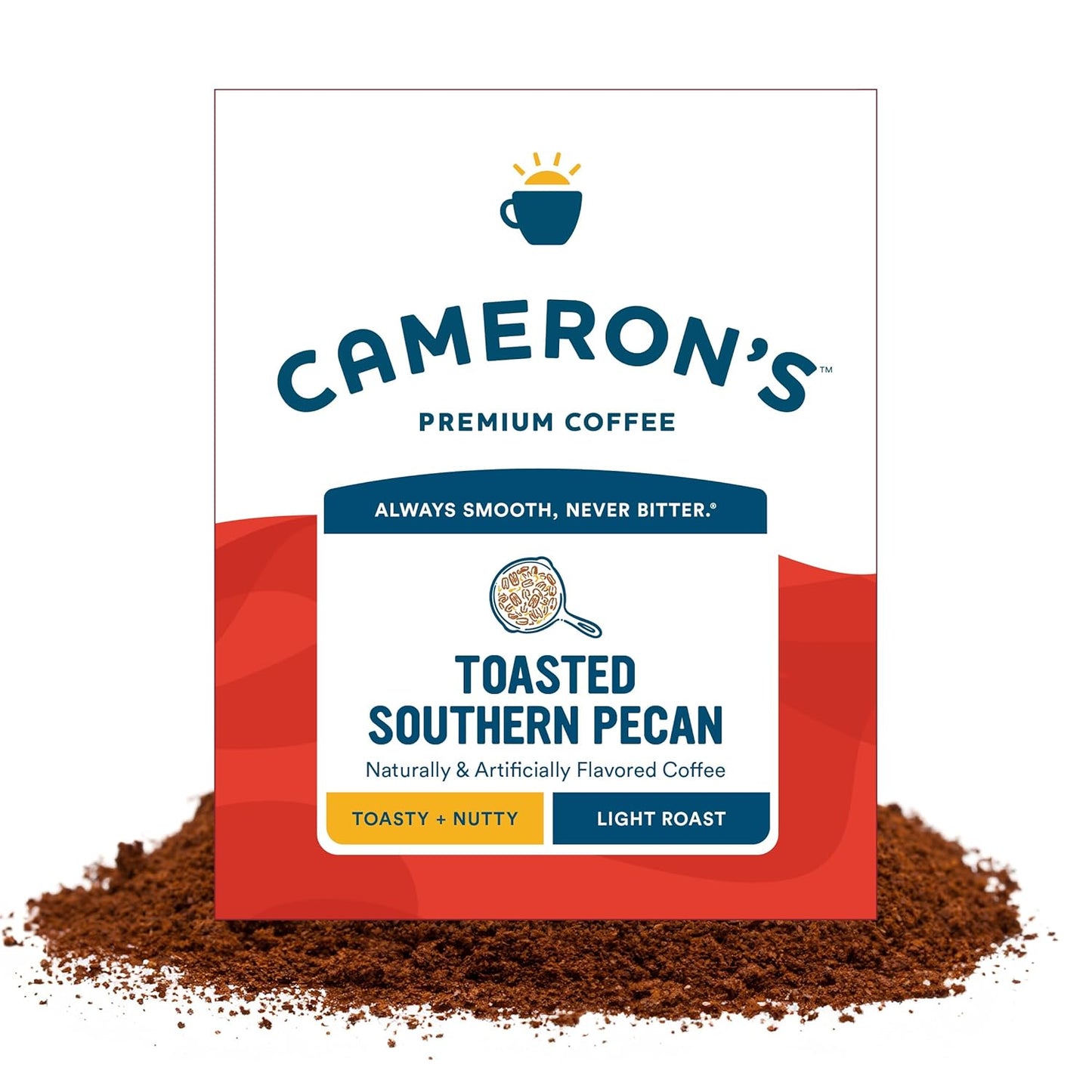 Cameron's Coffee Roasted Ground Coffee Bag, Flavored, Toasted Southern Pecan, 64 Ounce, (Pack of 1)