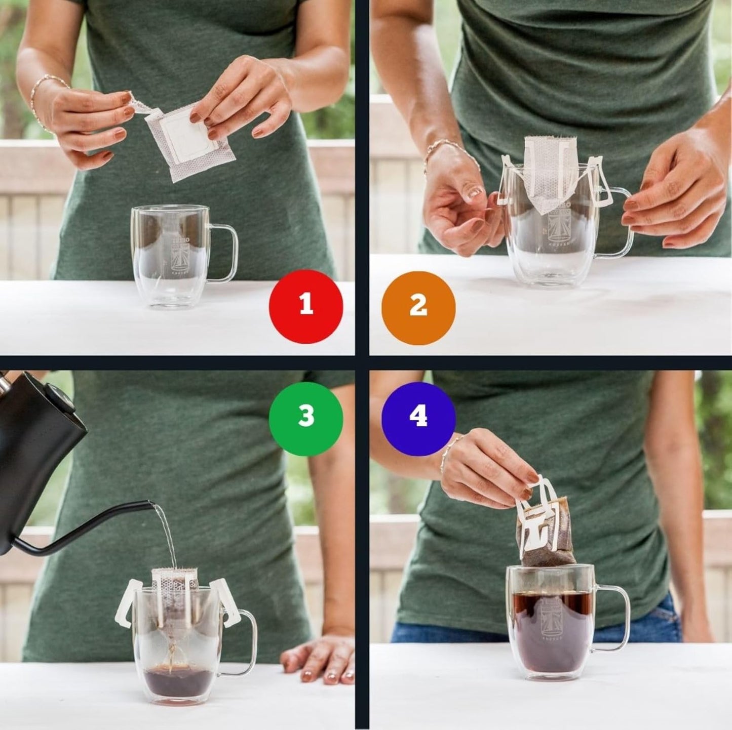 TRIBO COFFEE Single-Serve Portable Pour Over Drip Coffee - Discovery 3 Variety Gift Box | Includes 20 servings (2 of each type)