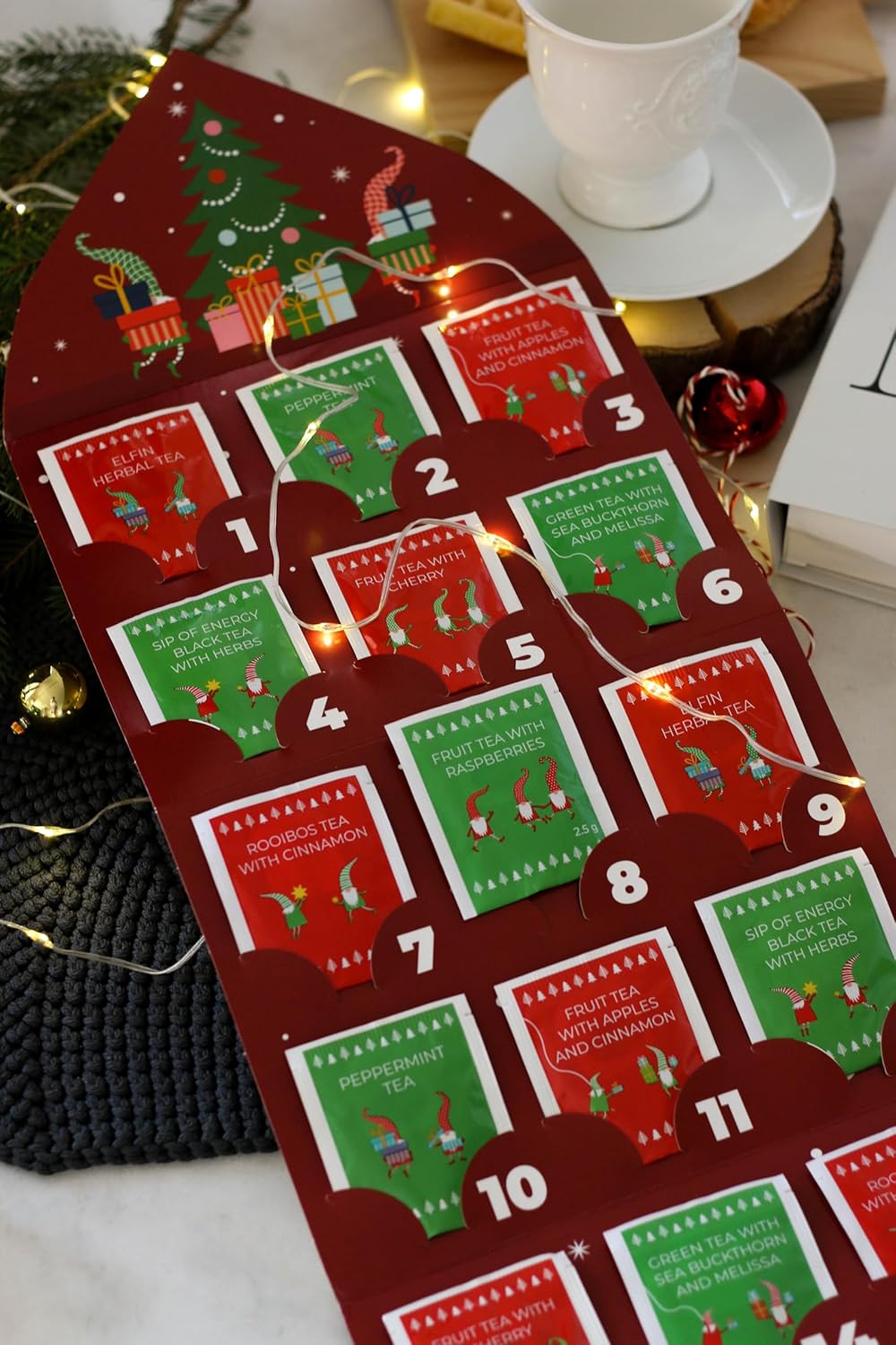 Tea Advent Calendar 2025 Elfin by Acorus - 8 Christmasy flavors – 24 tea bags For The Christmas Countdown - Gift Idea For Christmas - Limited Edition