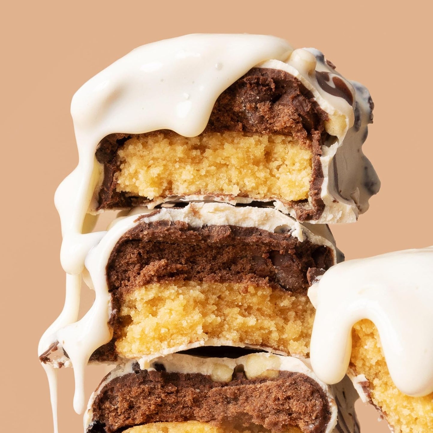 FITCRUNCH Snack Size Protein Bars, World’s Only 6-Layer Baked Bar, Just 3g of Sugar & Soft Cake Core (9 Count, Milk & Cookies)