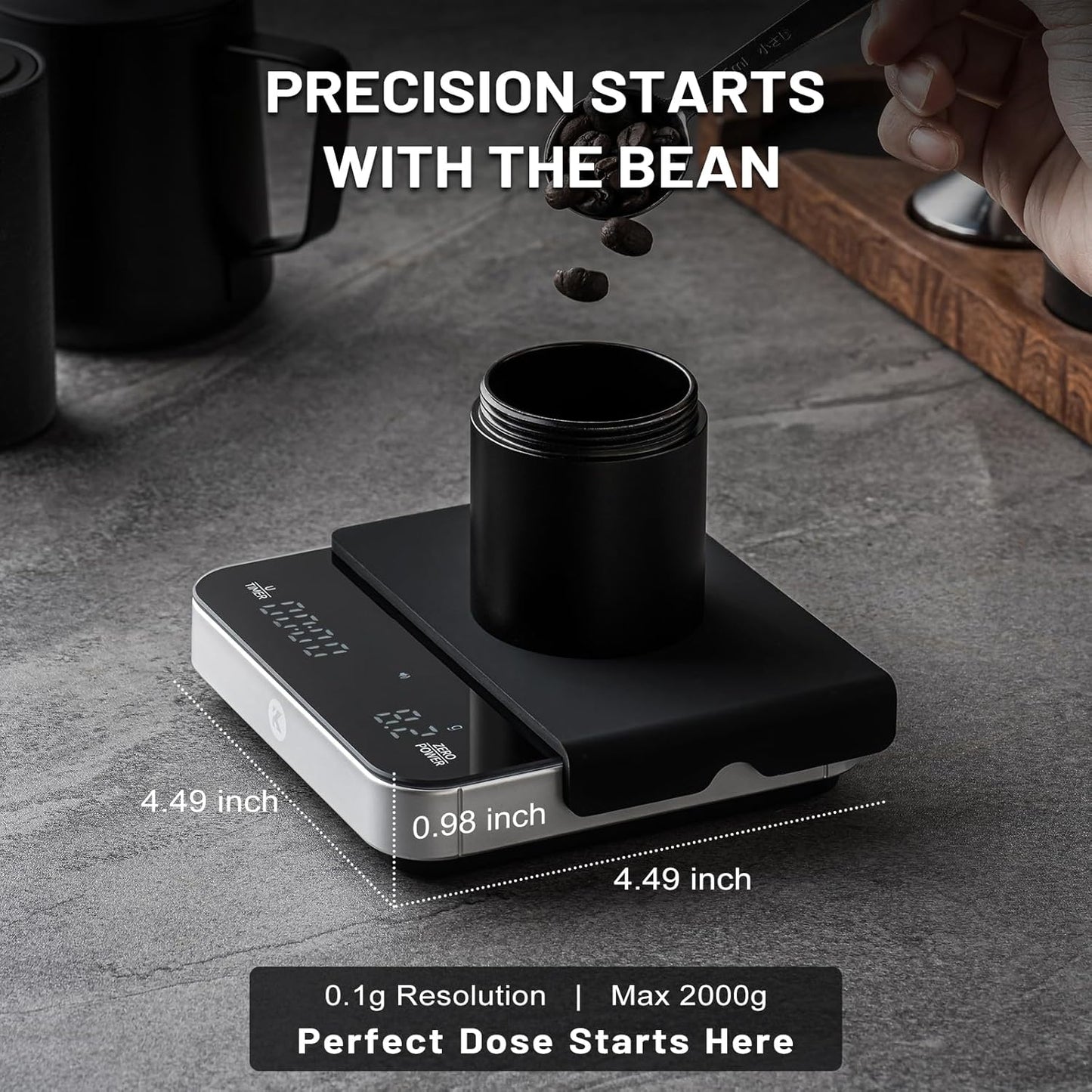 KitchenTour Coffee Scale with Timer (K122-S)