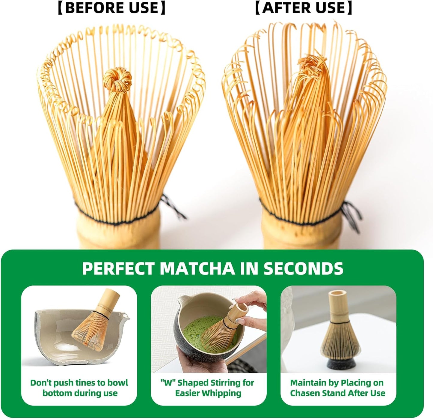 TEANAGOO Matcha Whisk Set,Matcha Whisk (100 prongs) with Pink Holder,6-PCS Traditional Starter Set,Scoop (Chashaku),Tea Spoon,Bamboo Chasen for Making Latte,Ceremony Accessory,Gife for Friend/Family