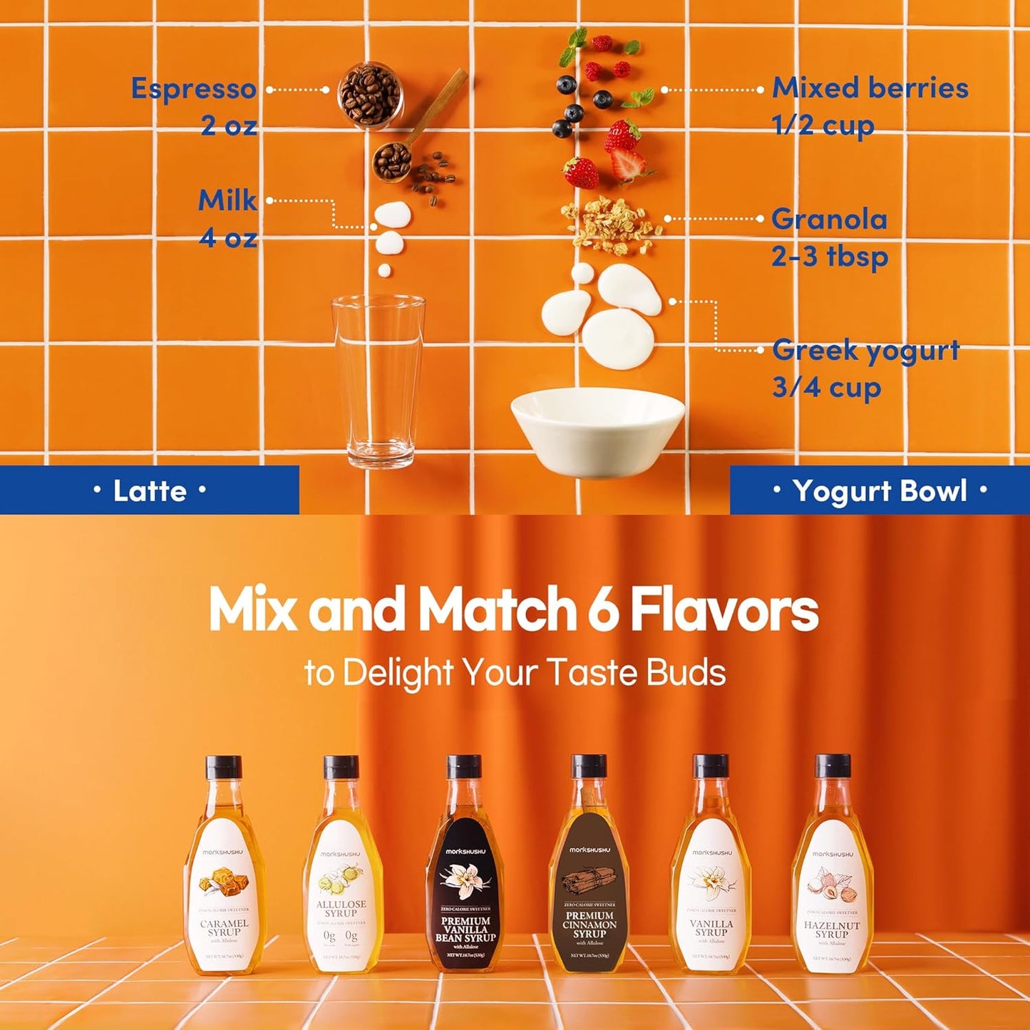 MONKSHUSHU Allulose Syrup 18.7 Fl Oz - Allulose 99.692%, Keto Diet, Vegan friendly, Stevia Blend Thin Syrup, Zero Calorie Sugar Substitute, Monk Fruit, Gluten Free, 0g Net Carbs, Non-GMO