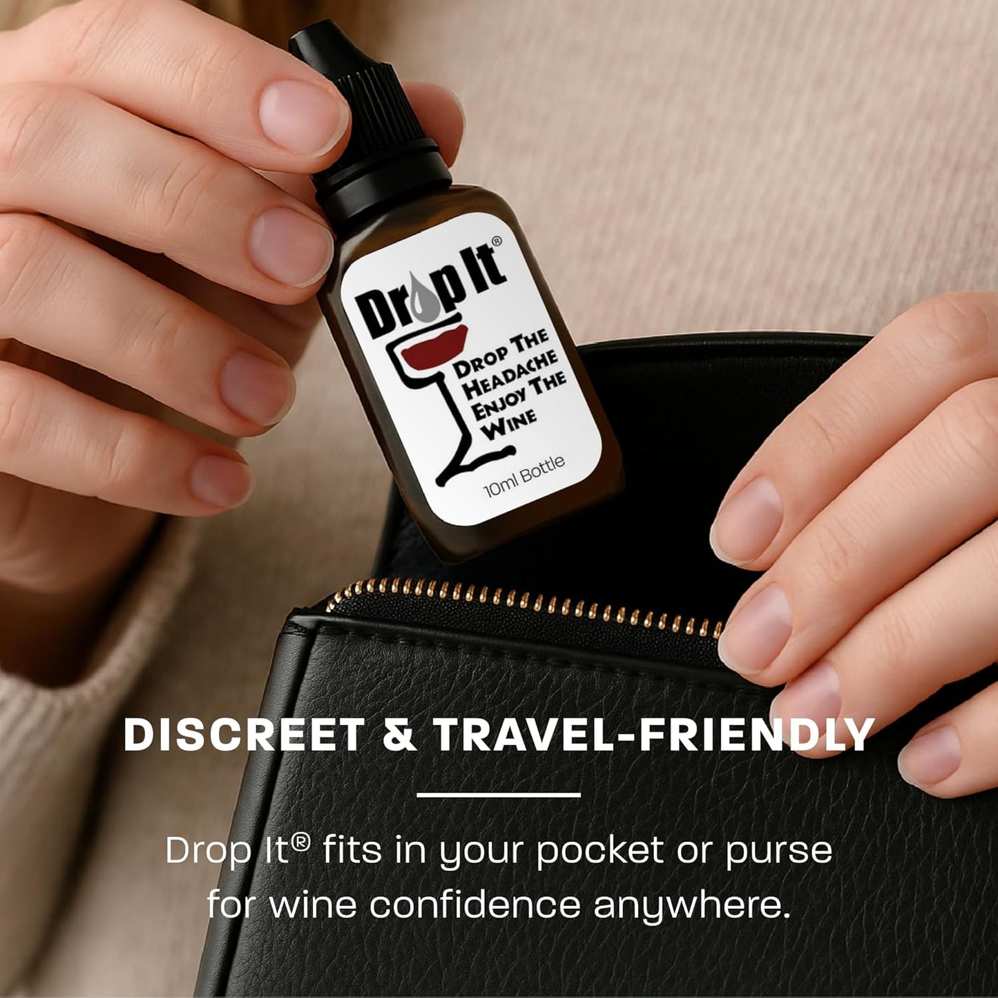 Drop It Wine Drops, Original - 10 mL, 6 Pack - Naturally Reduces Sulfites & Tannins in Red, White & Sparkling Wines - Portable, Easy to Use - Treats Up to 55 Glasses/9 Bottles of Wine Each - USA Made