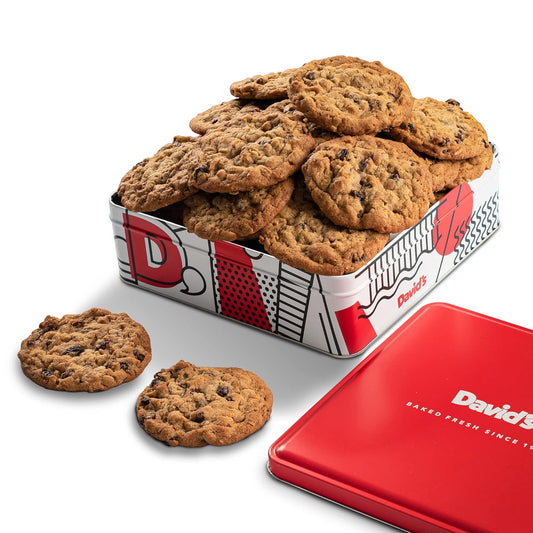 David's Cookies 1lb Oatmeal Raisin Fresh Baked Cookies - Delectable & Premium Ingredients - No Added Preservatives Cookie Gift Basket