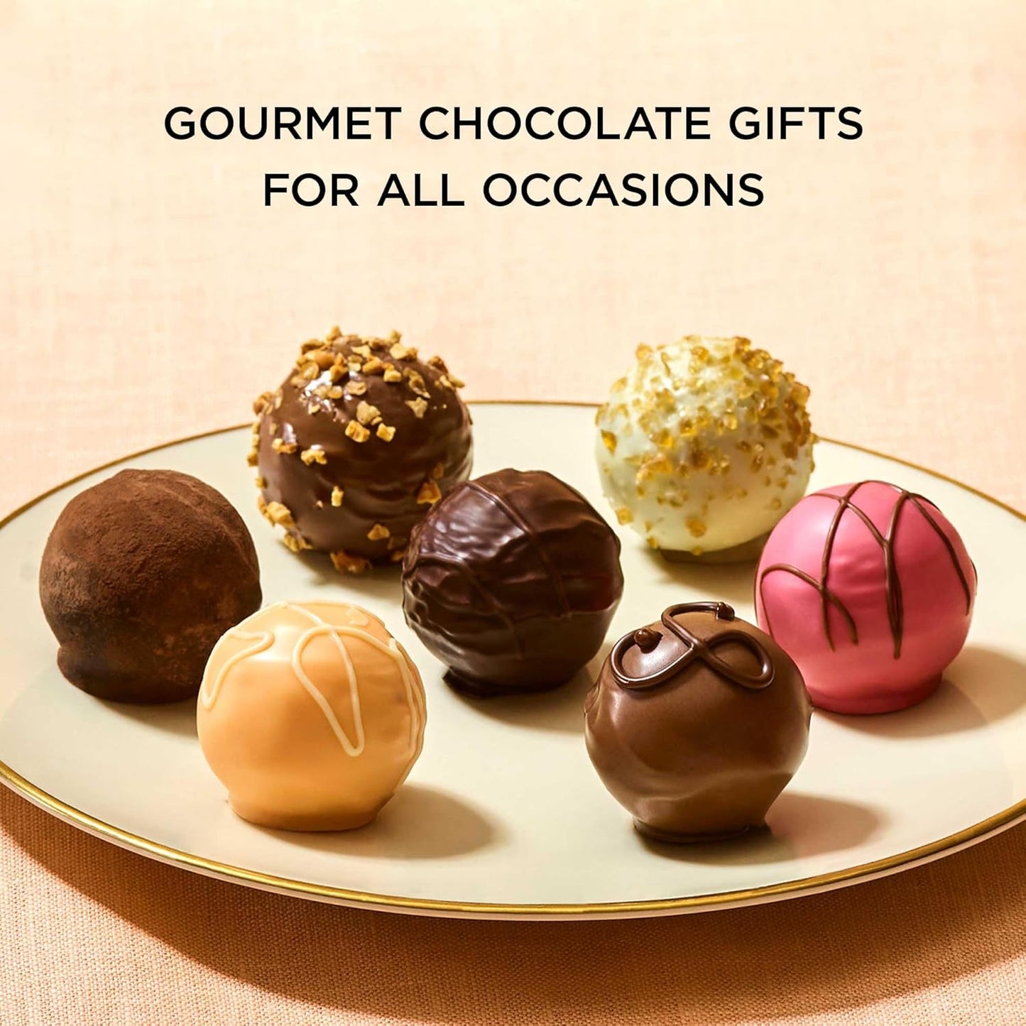 Godiva Chocolatier Assorted Dark Chocolate Truffle Gift Box for Birthday, Thank You, Anniversary, Congratulations Gift Basket Gourmet Candy with Creamy Ganache in Dark Chocolate, 6pc