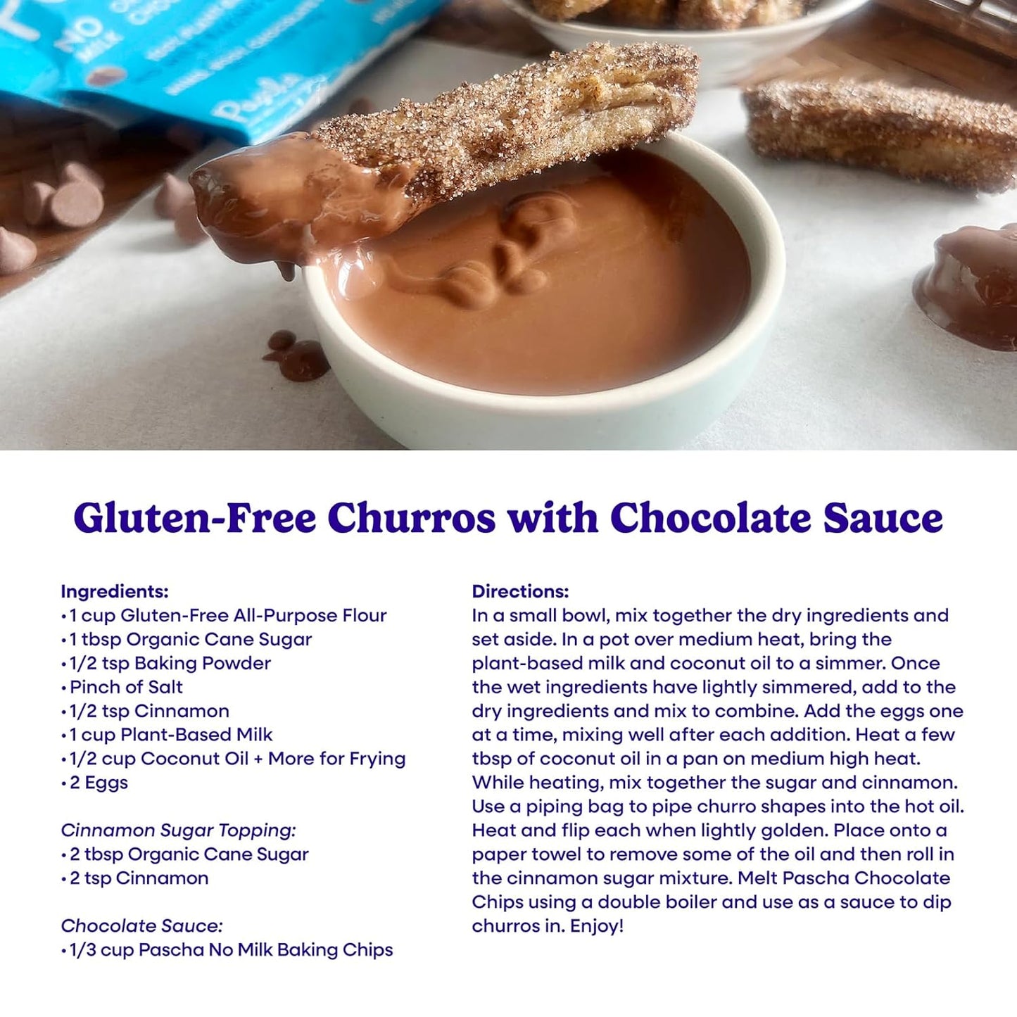 Pascha Organic Chip with Rice, Vegan Milk Chocolate, 56 Oz, Pack of 8